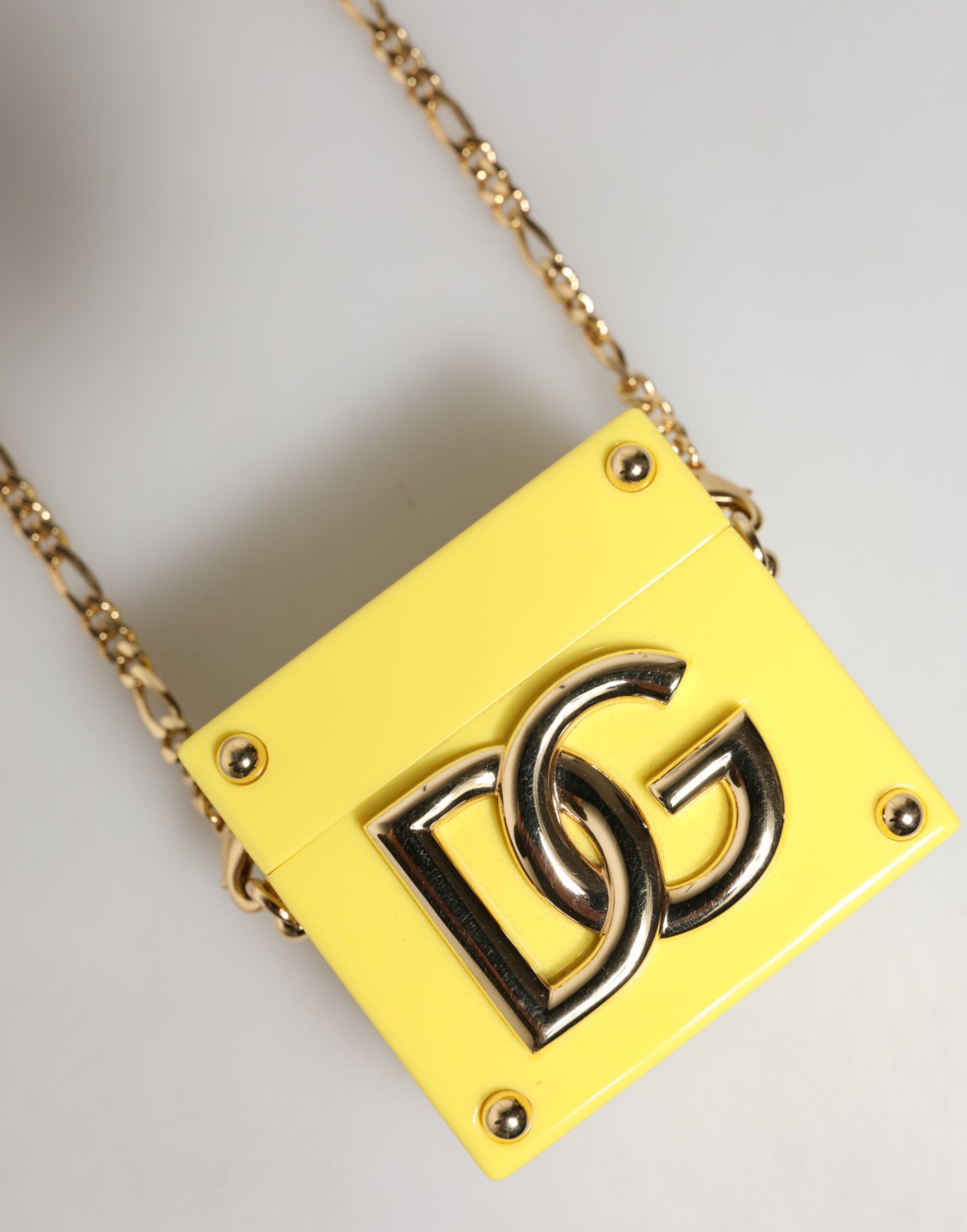 Dolce & Gabbana Yellow Airpod Holders for Women side view
