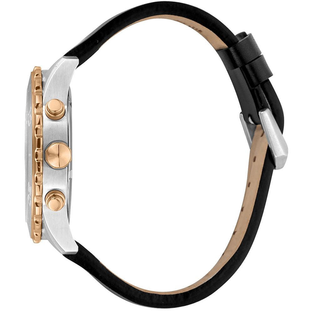 Montre bracelet Just Cavalli en cuir noir