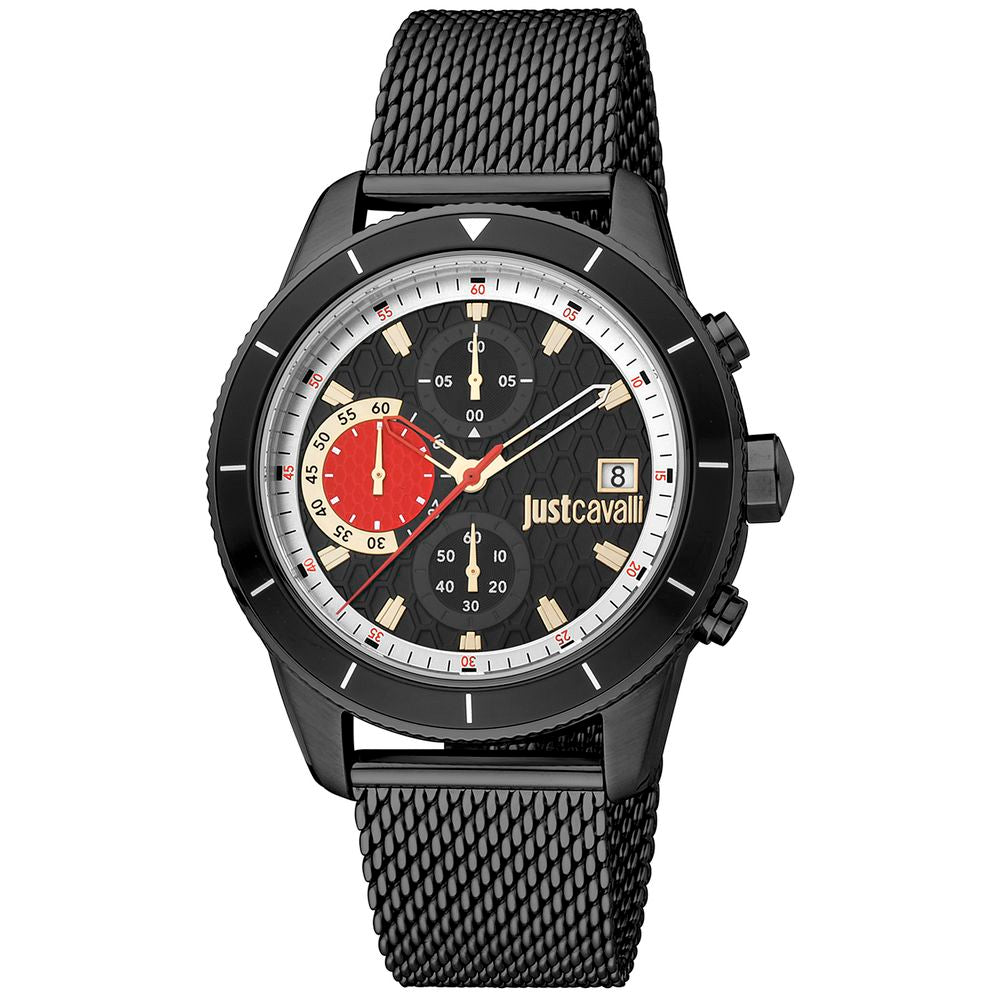Montre Just Cavalli en acier inoxydable noir avec bracelet
