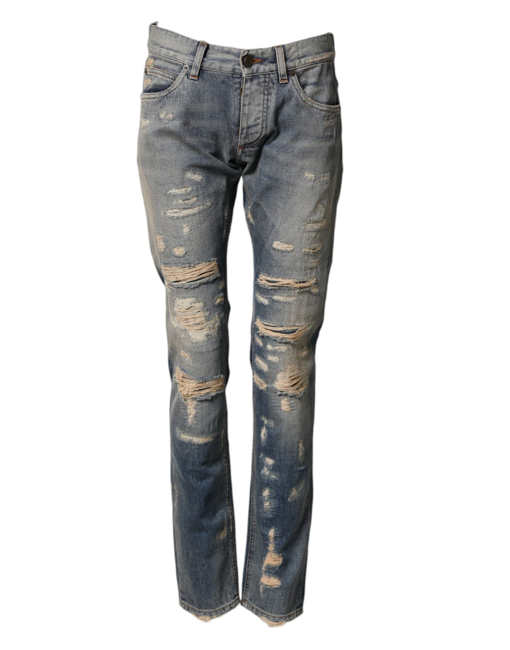Jean slim déchiré bleu pour homme Dolce & Gabbana