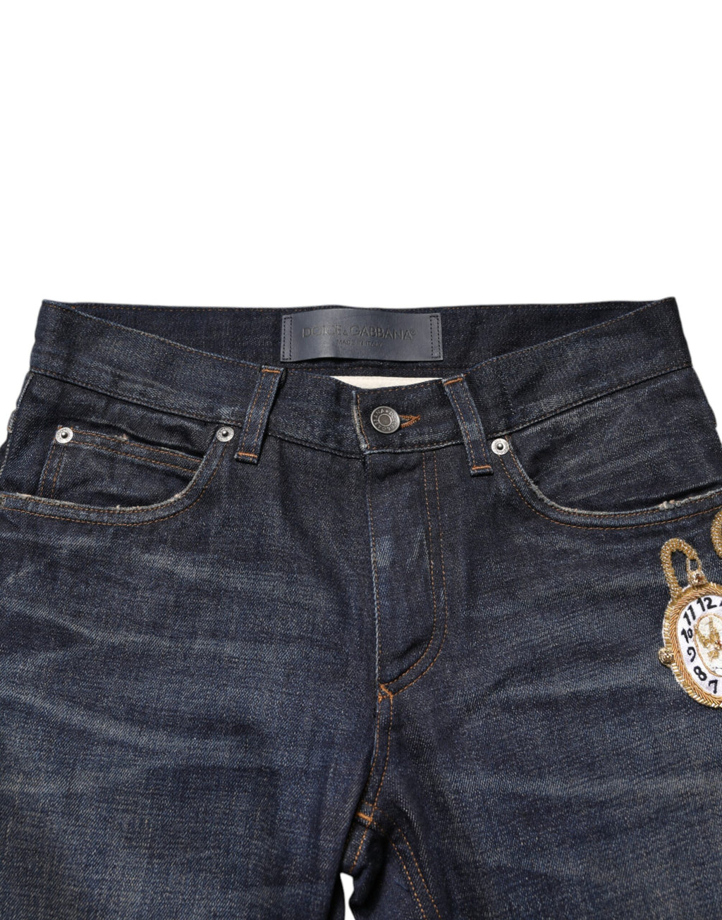 Dolce & Gabbana Blue Skinny Jeans for Men side view