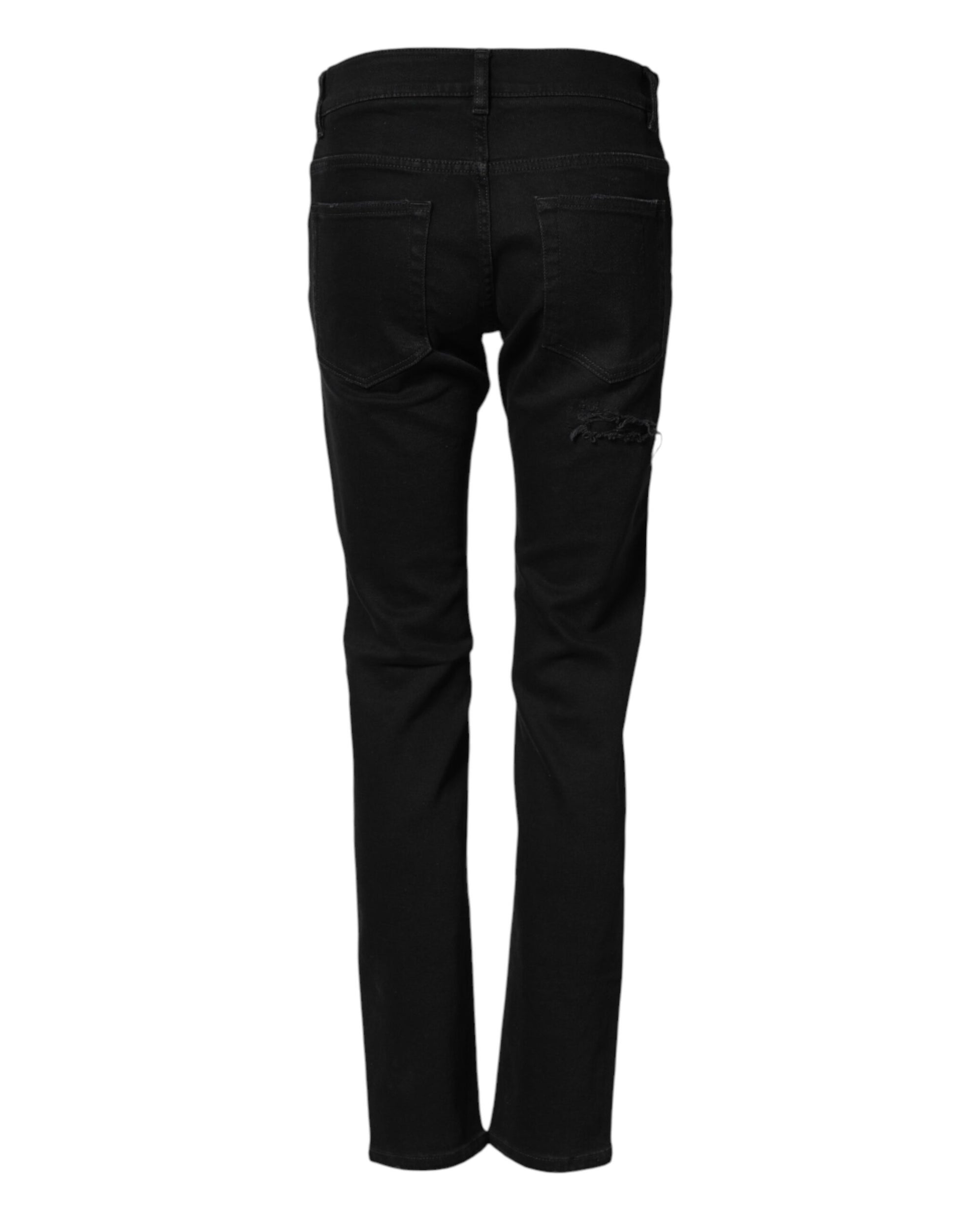 Dolce & Gabbana Black Skinny Jeans for Men detail view