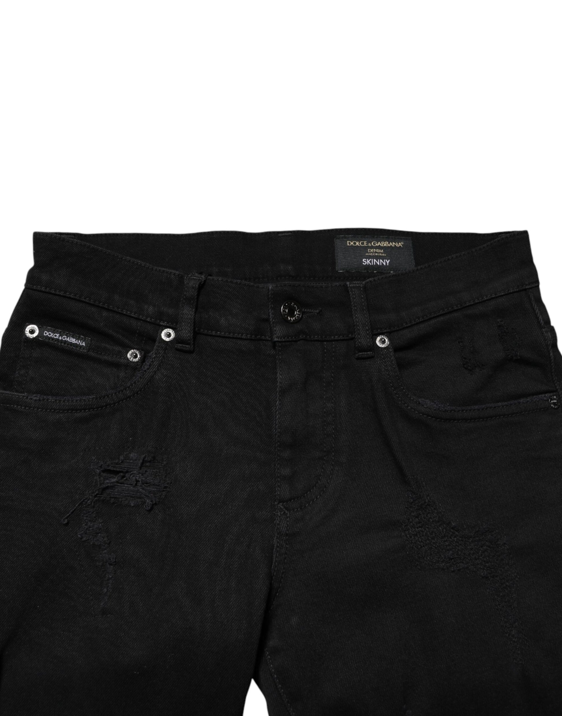 Dolce & Gabbana Black Skinny Jeans for Men side view