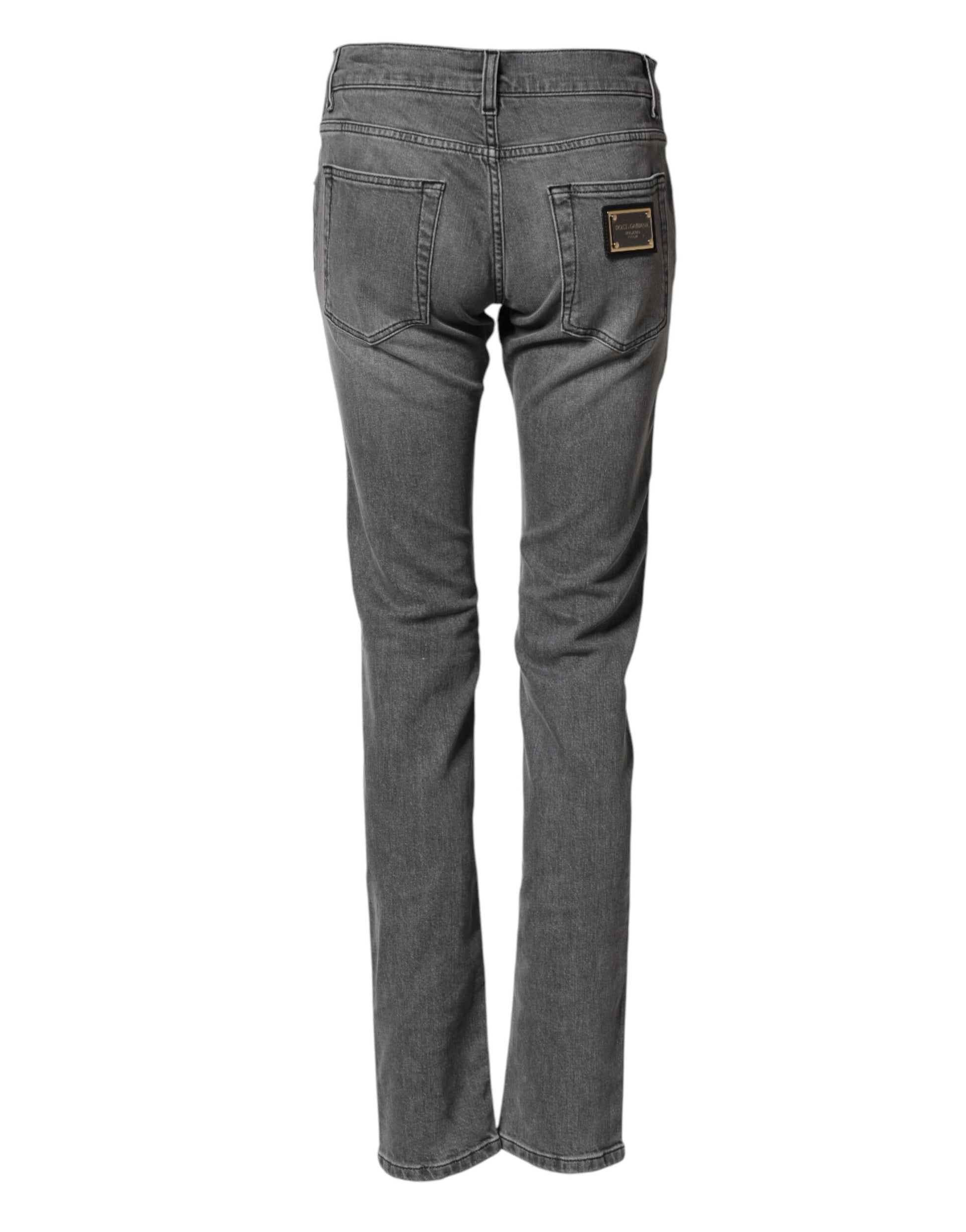 Dolce & Gabbana Grey Skinny Jeans for Men detail view
