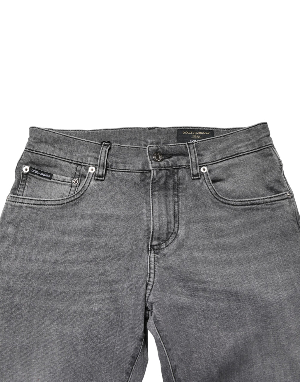 Dolce & Gabbana Grey Skinny Jeans for Men side view