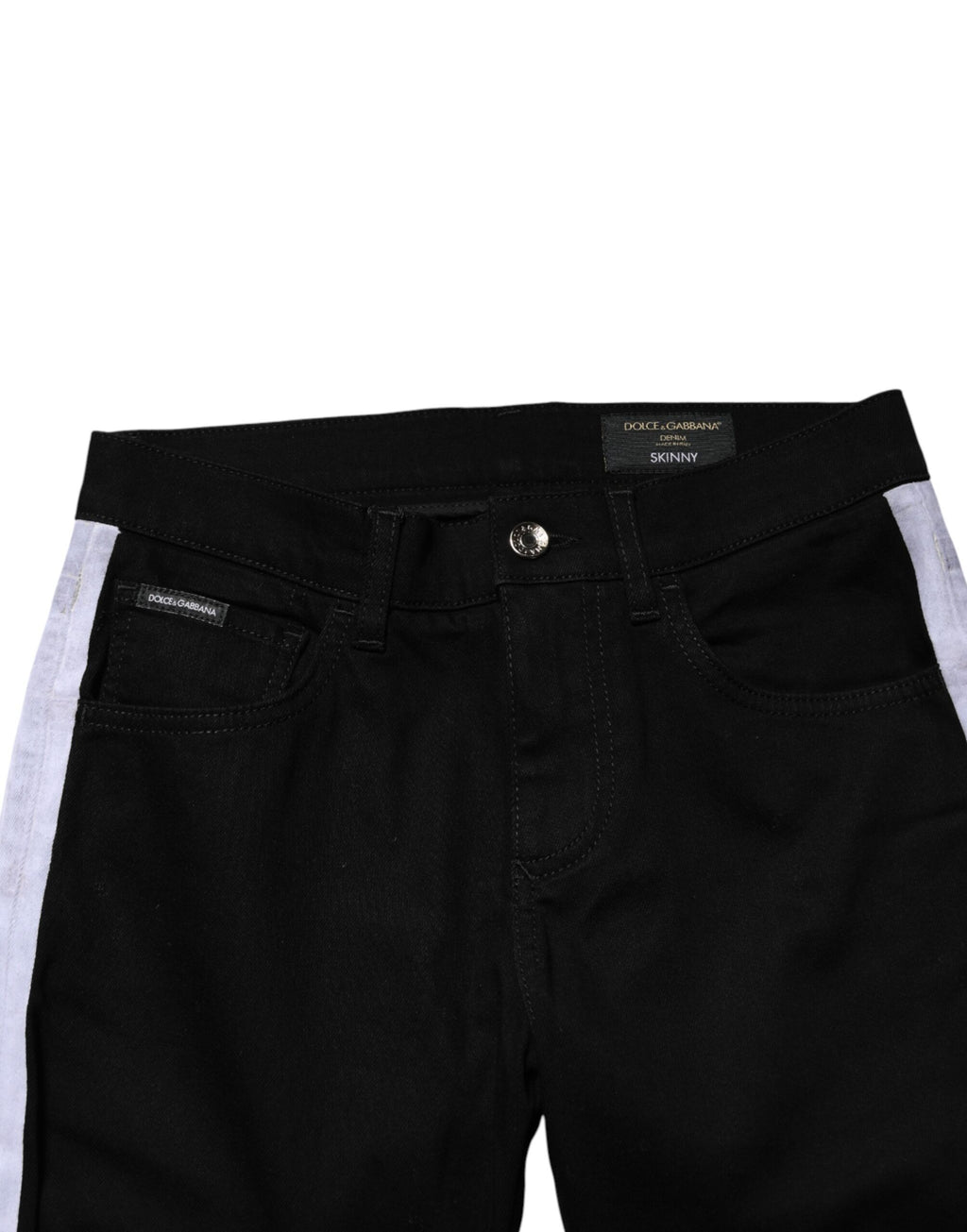 Dolce & Gabbana Black Skinny Jeans for Men detail view