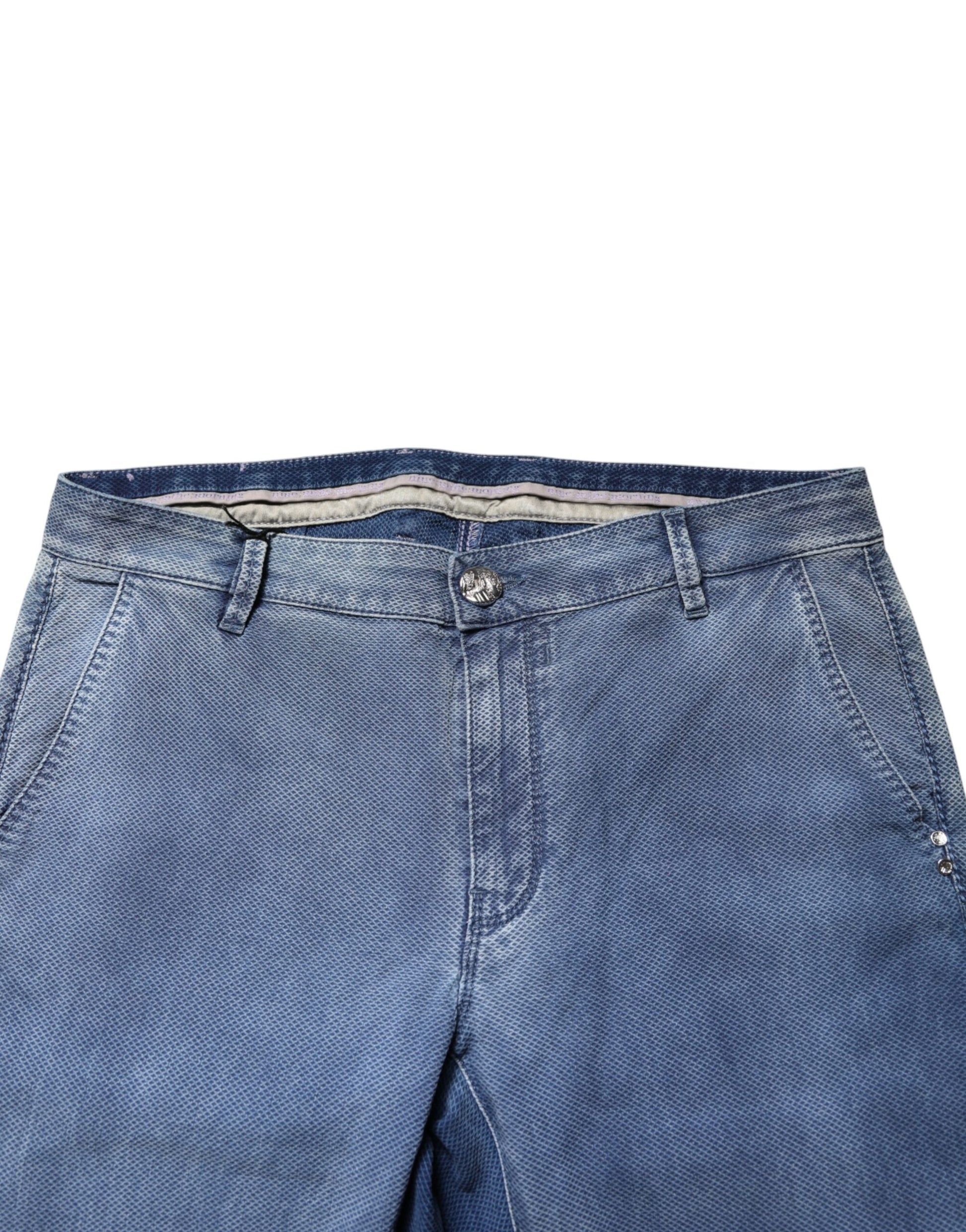 Nine In The Morning Blue Chino Pants for Men side view