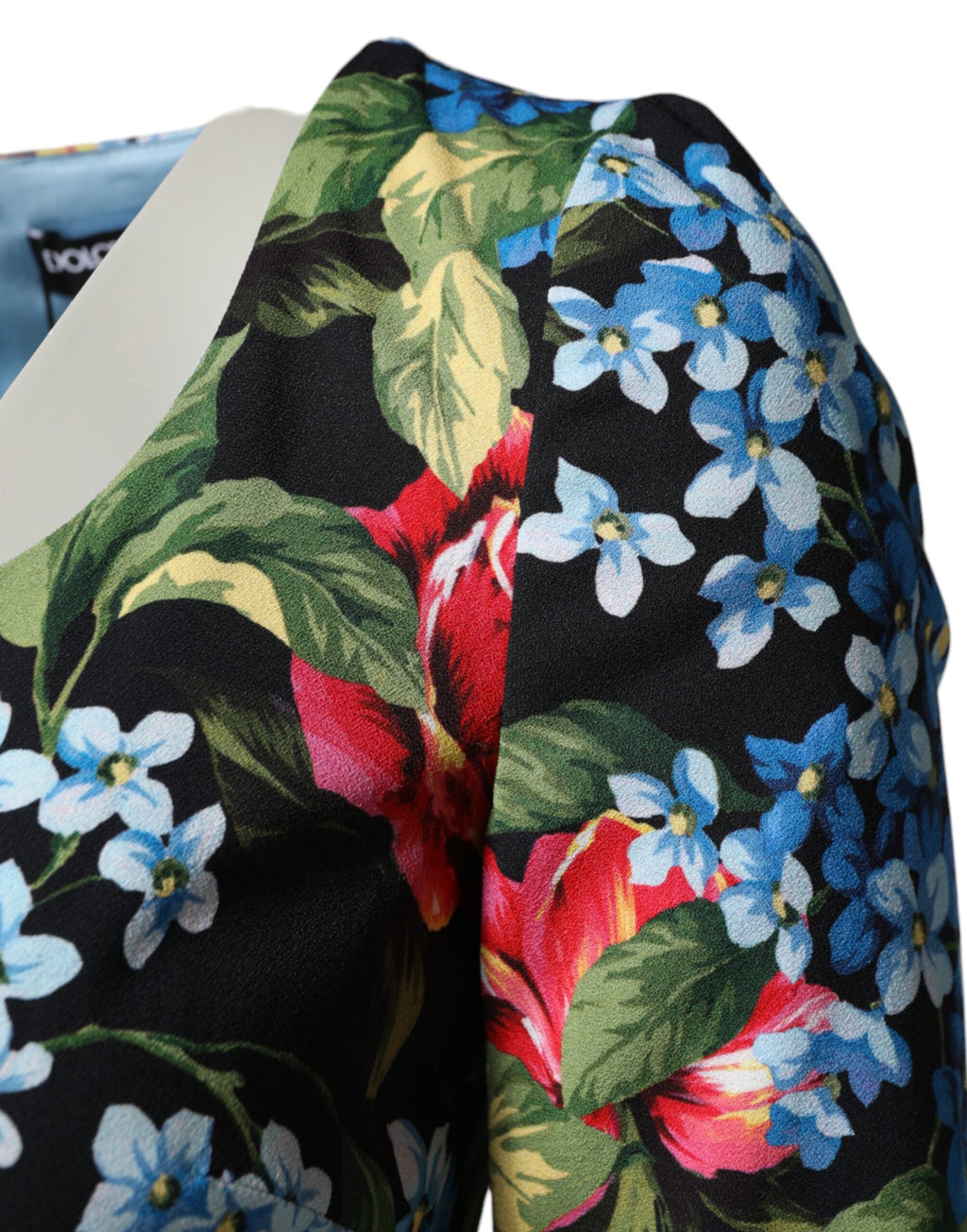 Robe fourreau midi Dolce & Gabbana en viscose noire à imprimé floral