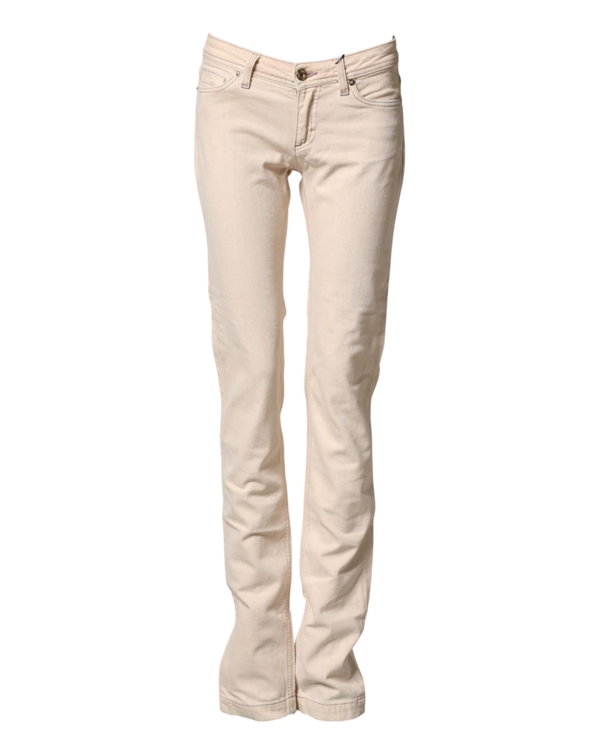 Dolce & Gabbana Beige Slim Fit Jeans for Women