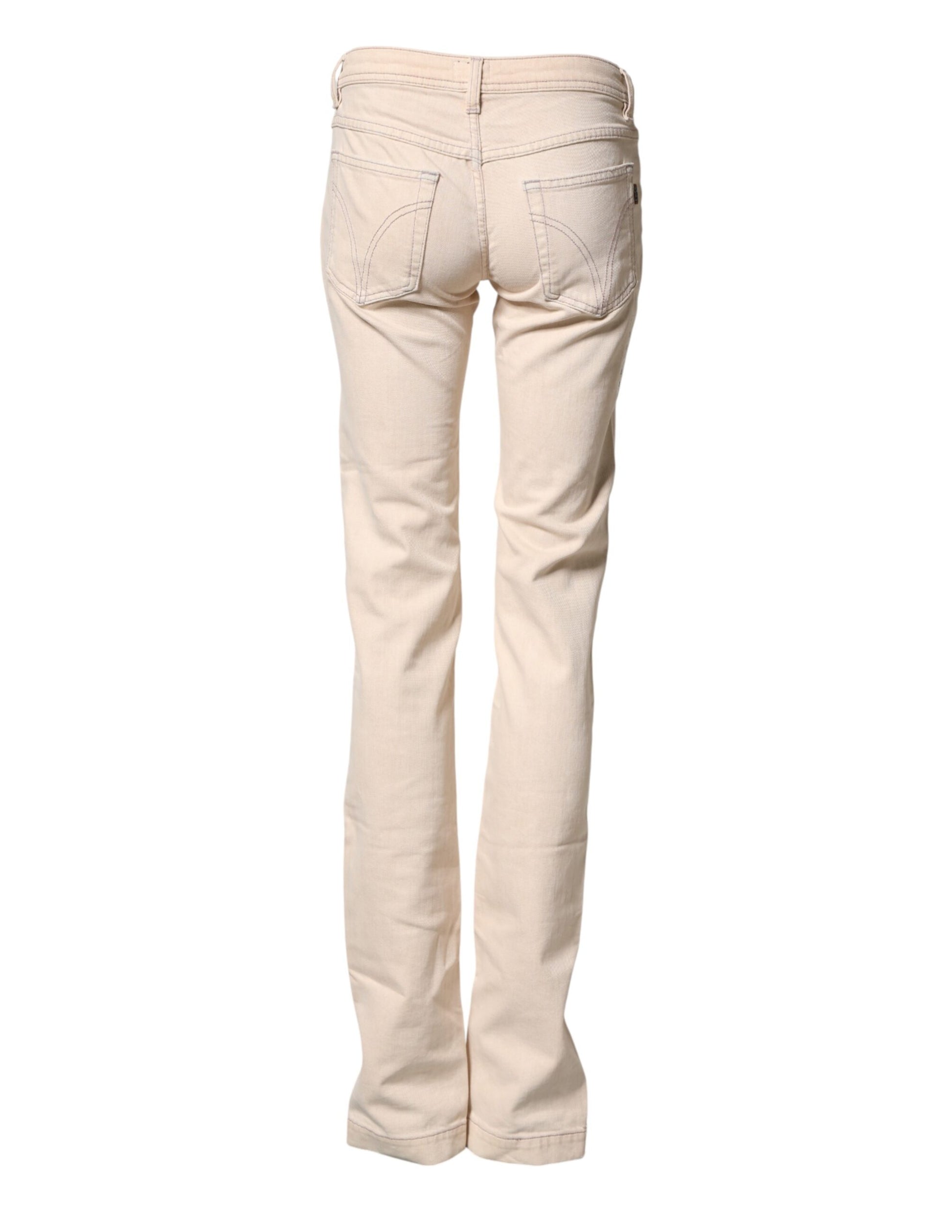 Dolce & Gabbana Beige Slim Fit Jeans for Women detail view