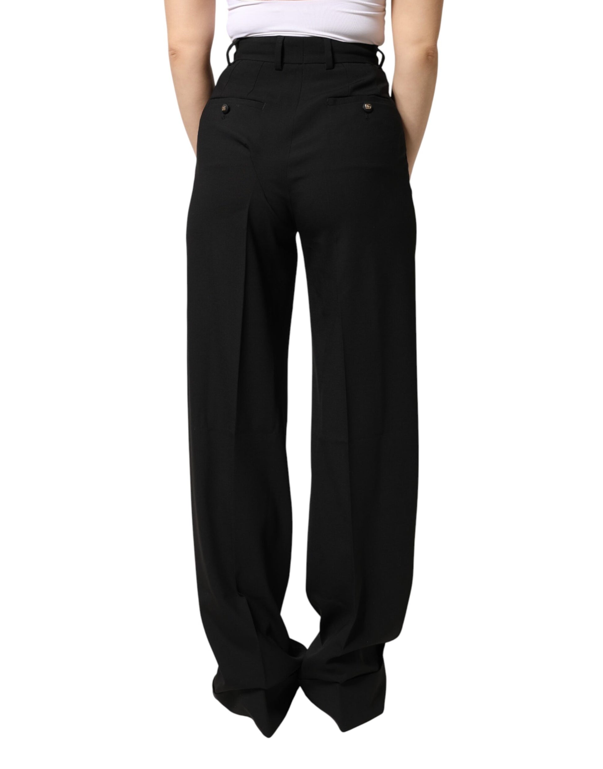 Dolce & Gabbana Black Dress Pants for Women side view