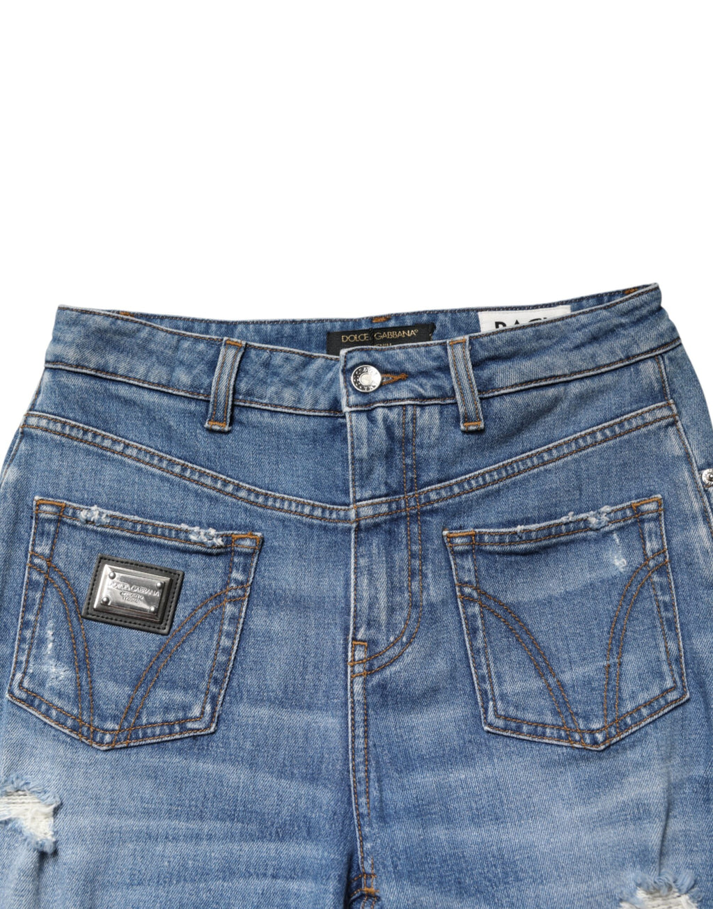 Dolce & Gabbana Blue Relaxed Fit Jeans for Women side view