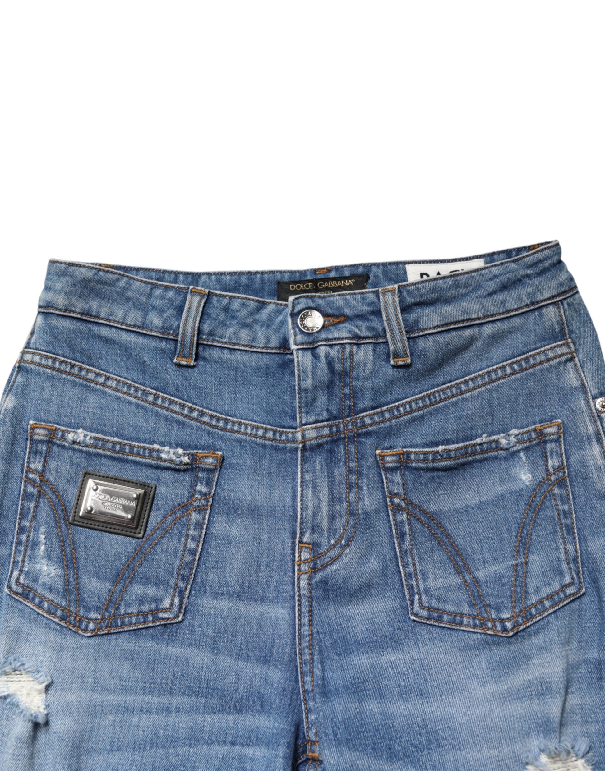 Dolce & Gabbana Blue Relaxed Fit Jeans for Women side view
