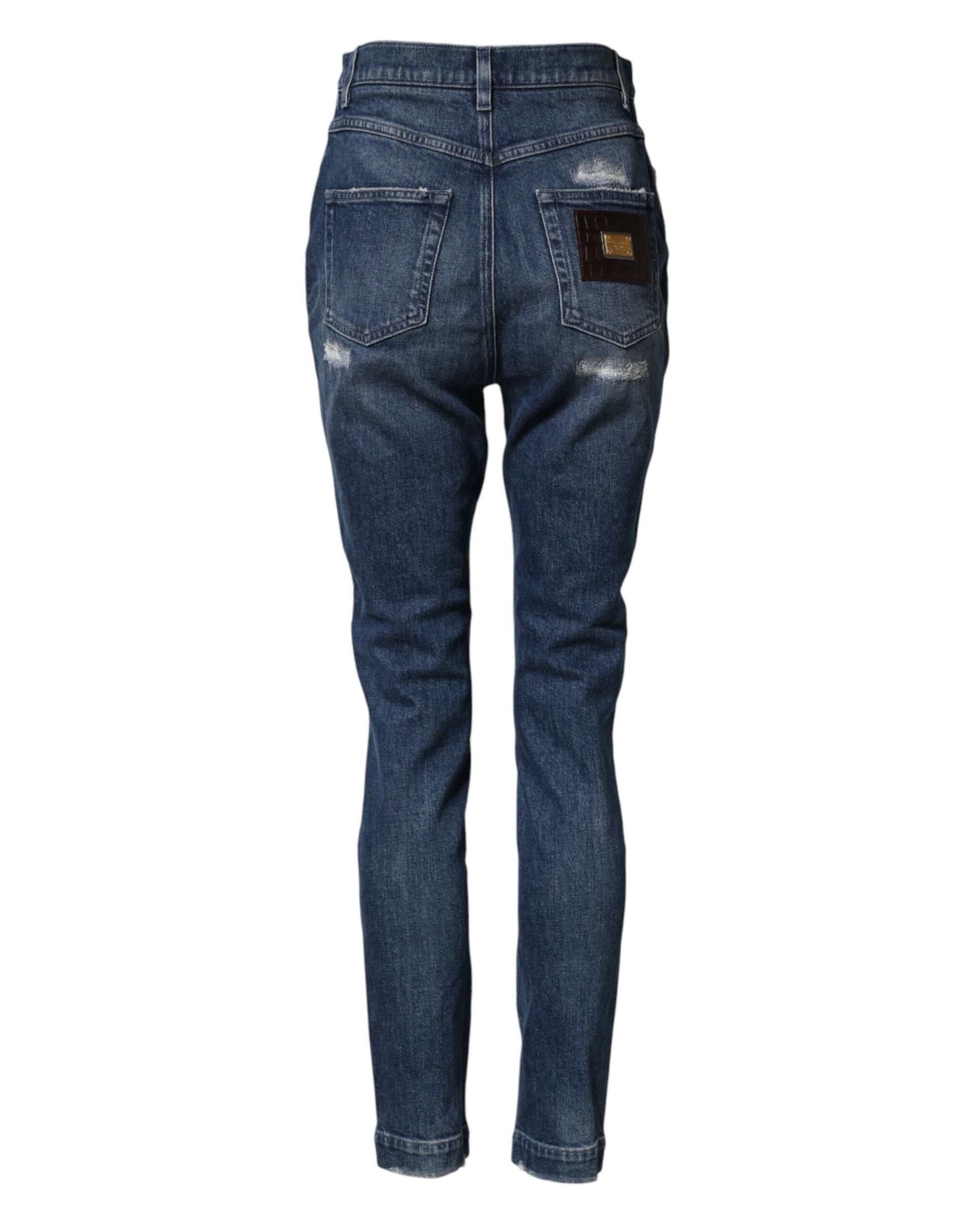 Dolce & Gabbana Blue High Waisted Jeans for Women detail view