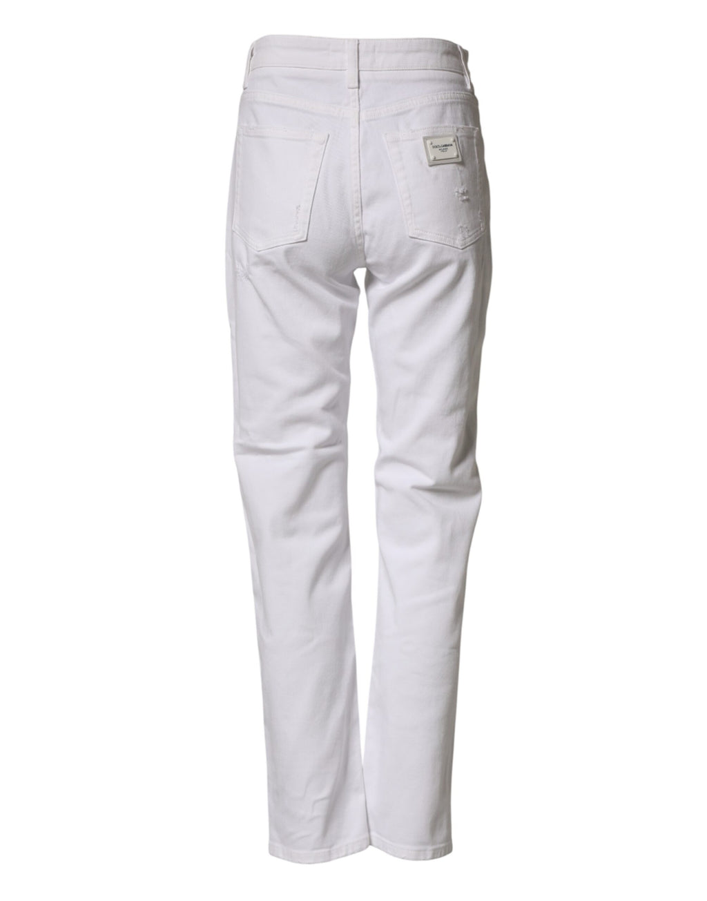 Jean en denim BOYFRIEND en coton blanc vieilli Dolce & Gabbana