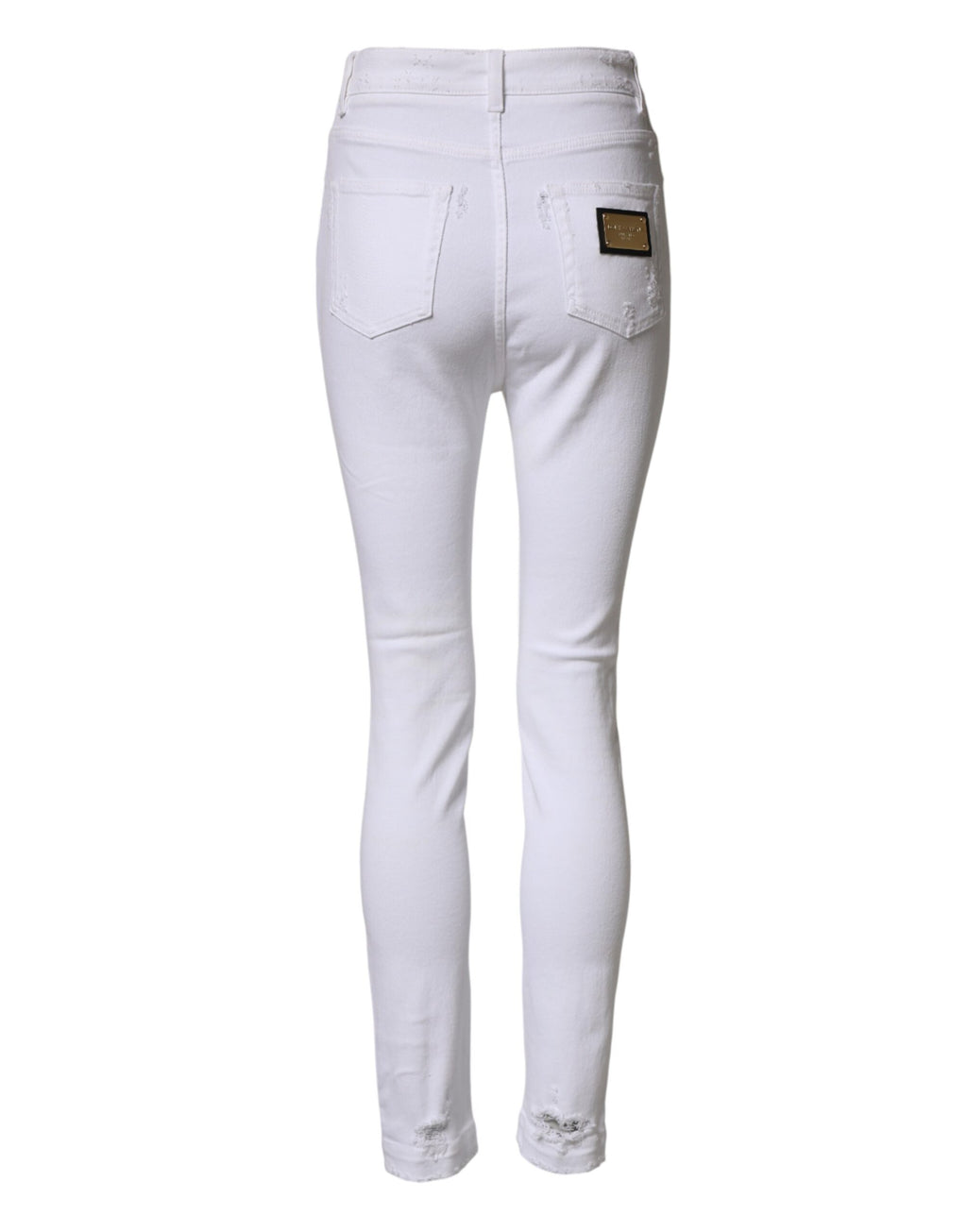 Dolce & Gabbana White High Waisted Jeans for Women detail view