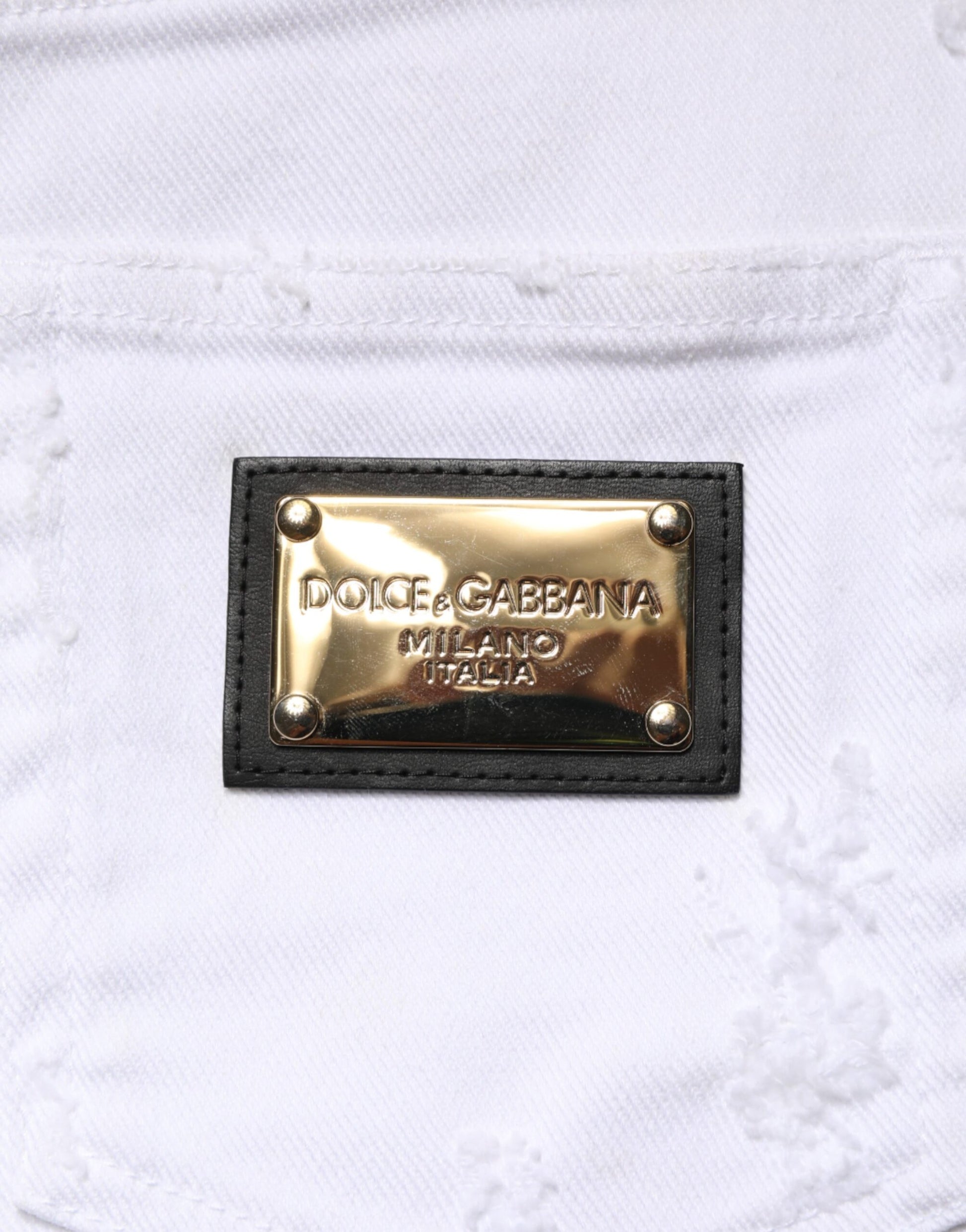 Dolce & Gabbana White High Waisted Jeans for Women additional view