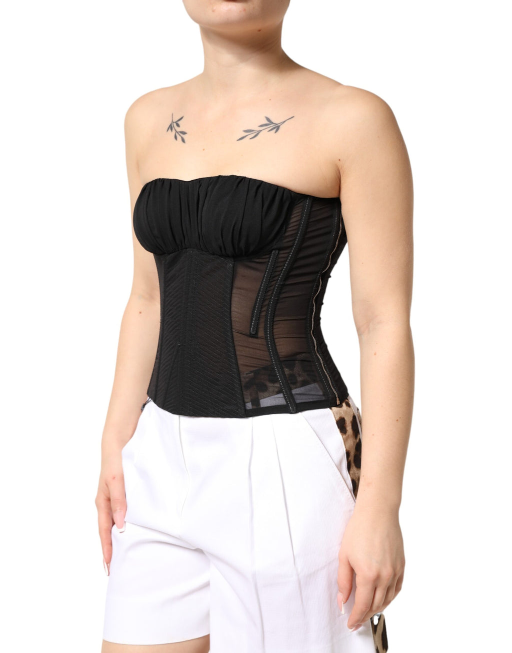 Dolce & Gabbana Black Sleeveless T-Shirt for Women detail view
