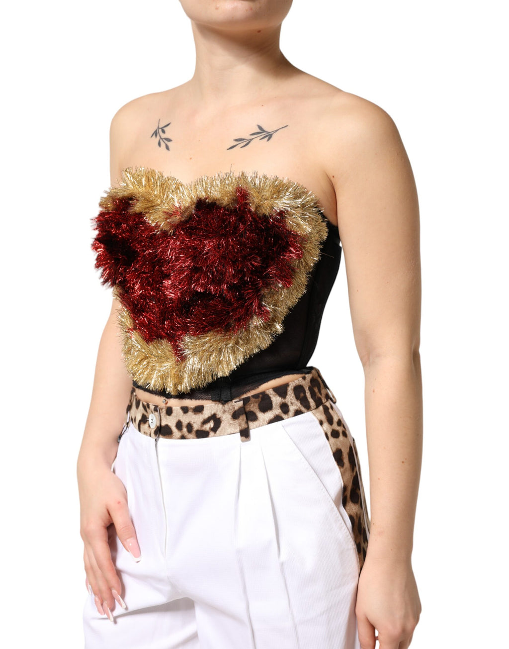 Dolce & Gabbana Black Sleeveless T-Shirt for Women detail view