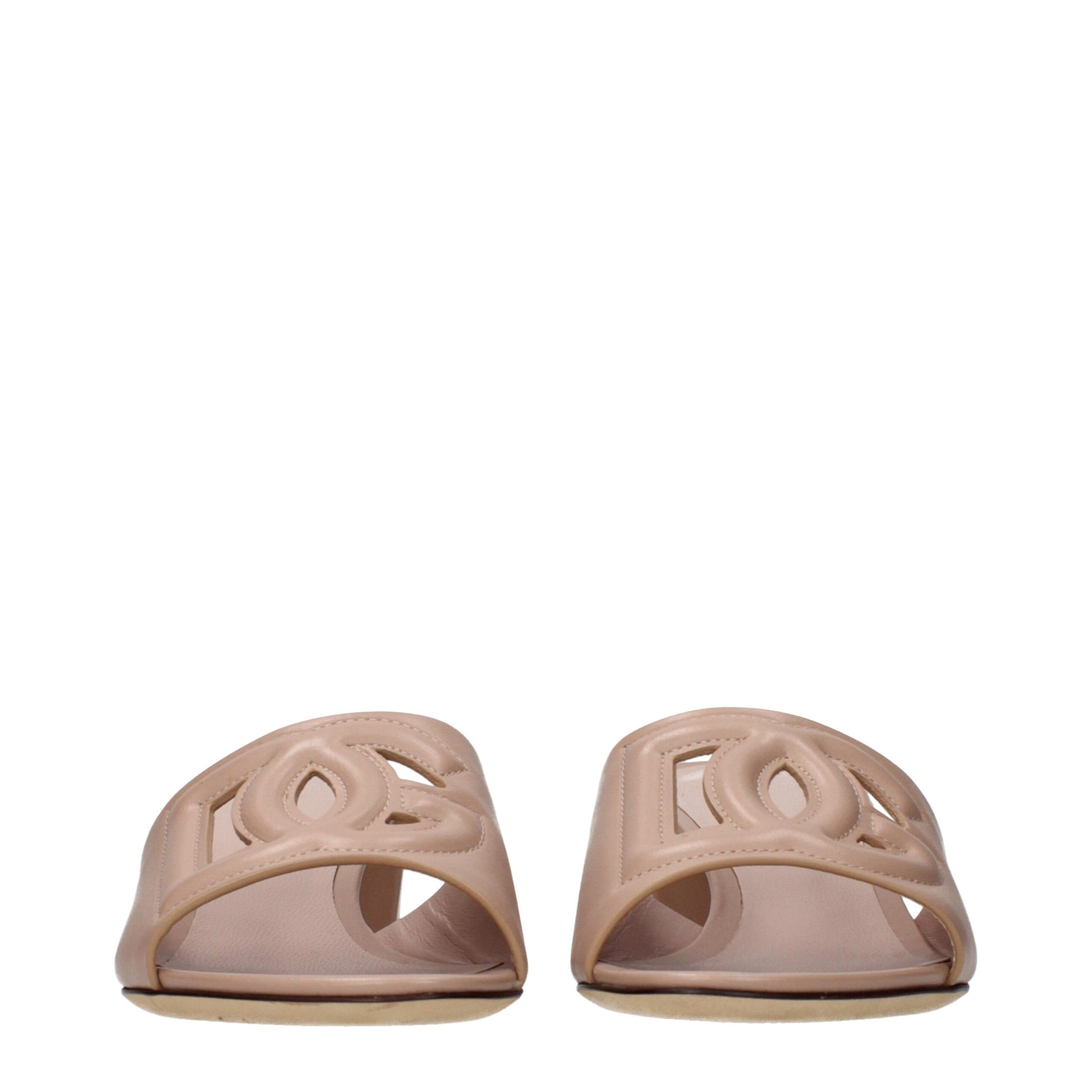 Dolce & Gabbana Pink Leather Sandals