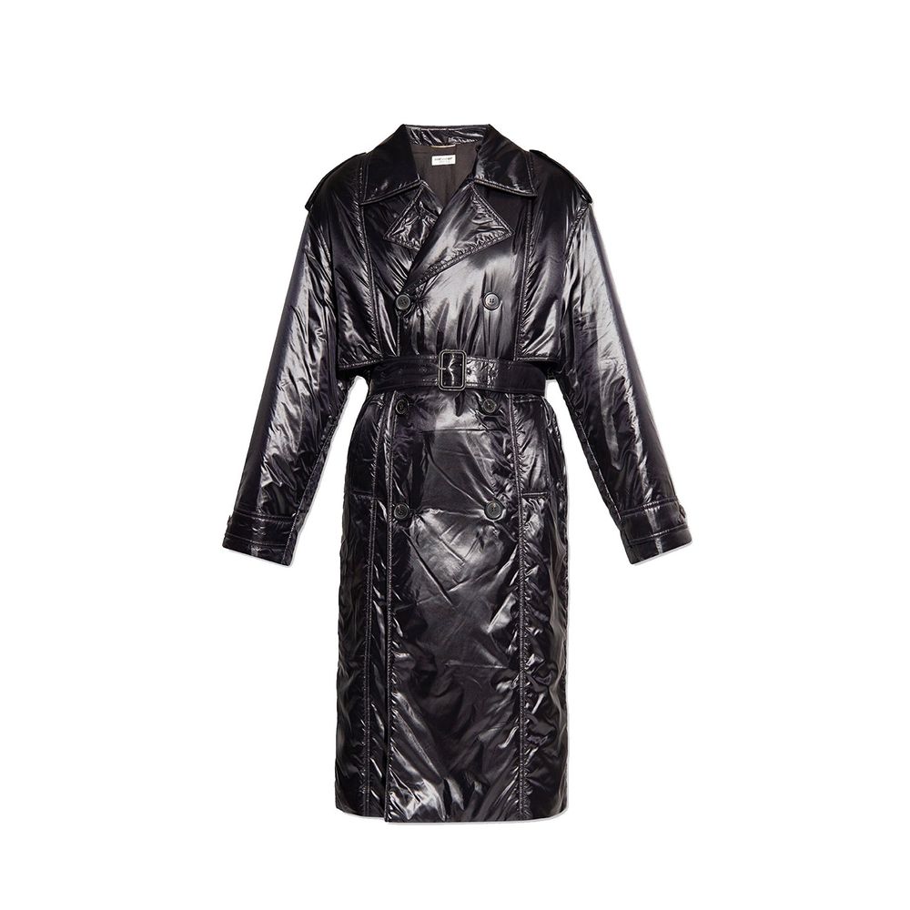 Saint Laurent Black Polyamide Coat