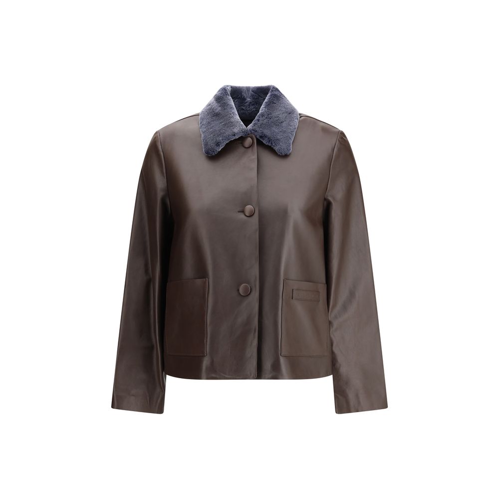 Marni Brown Leather Jackets for Women