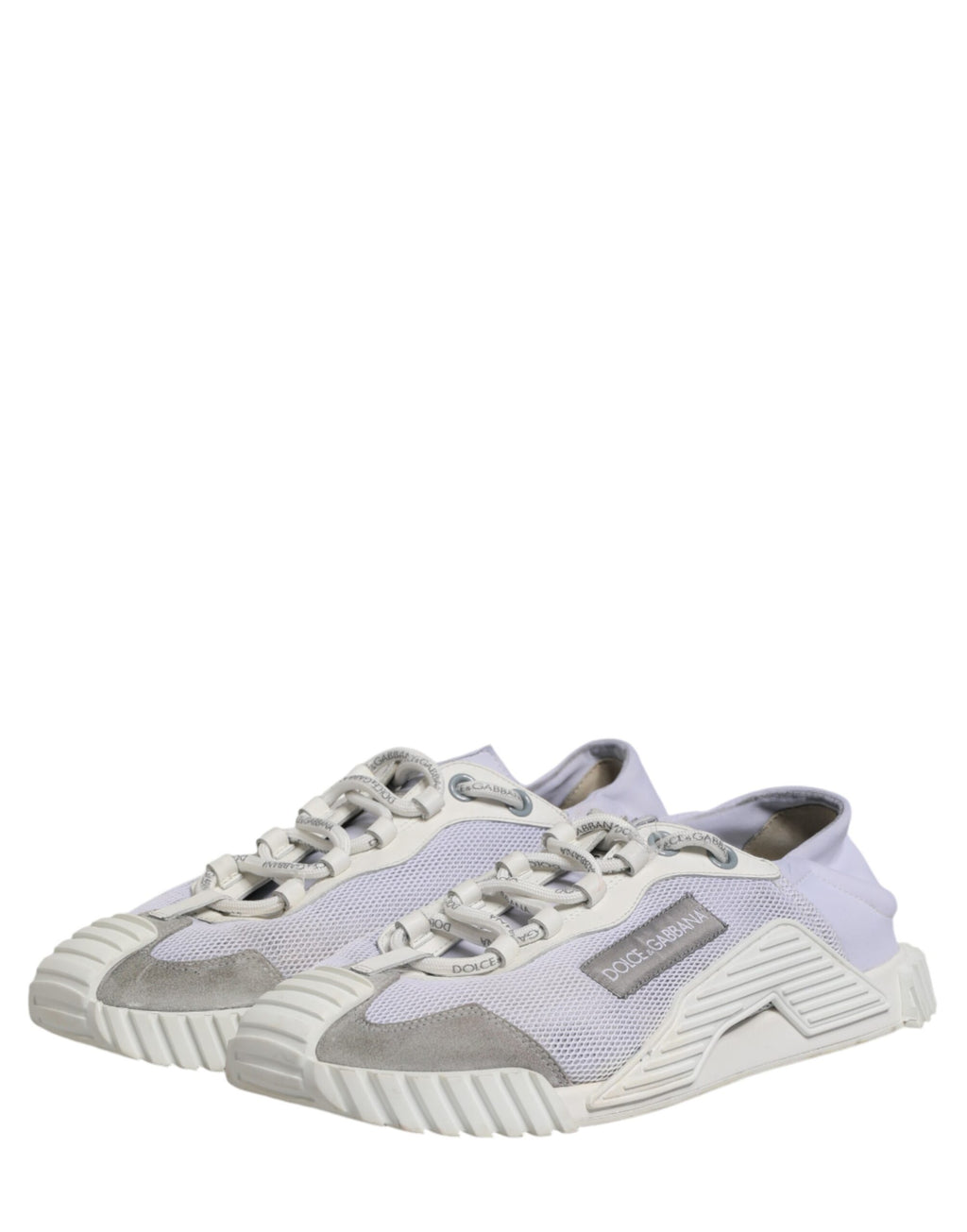Dolce & Gabbana White Low Top Sneakers for Men side view