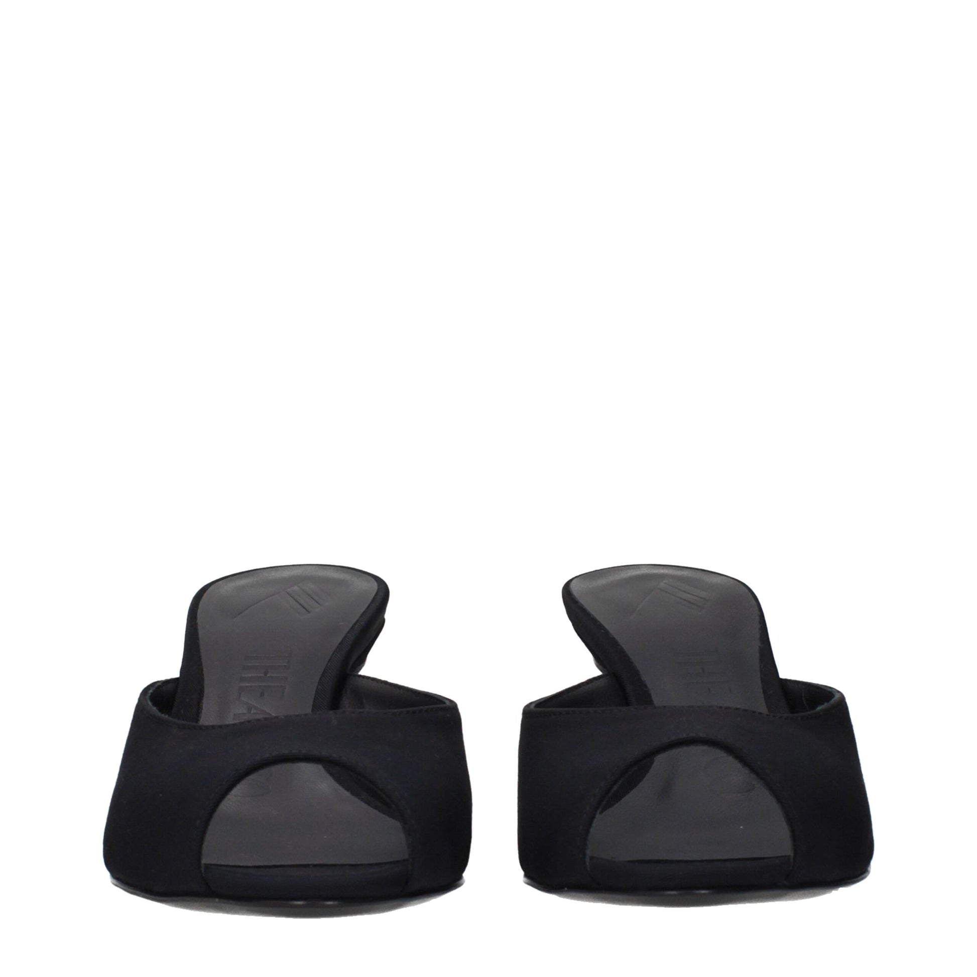 The Attico Black Fabric Sandals
