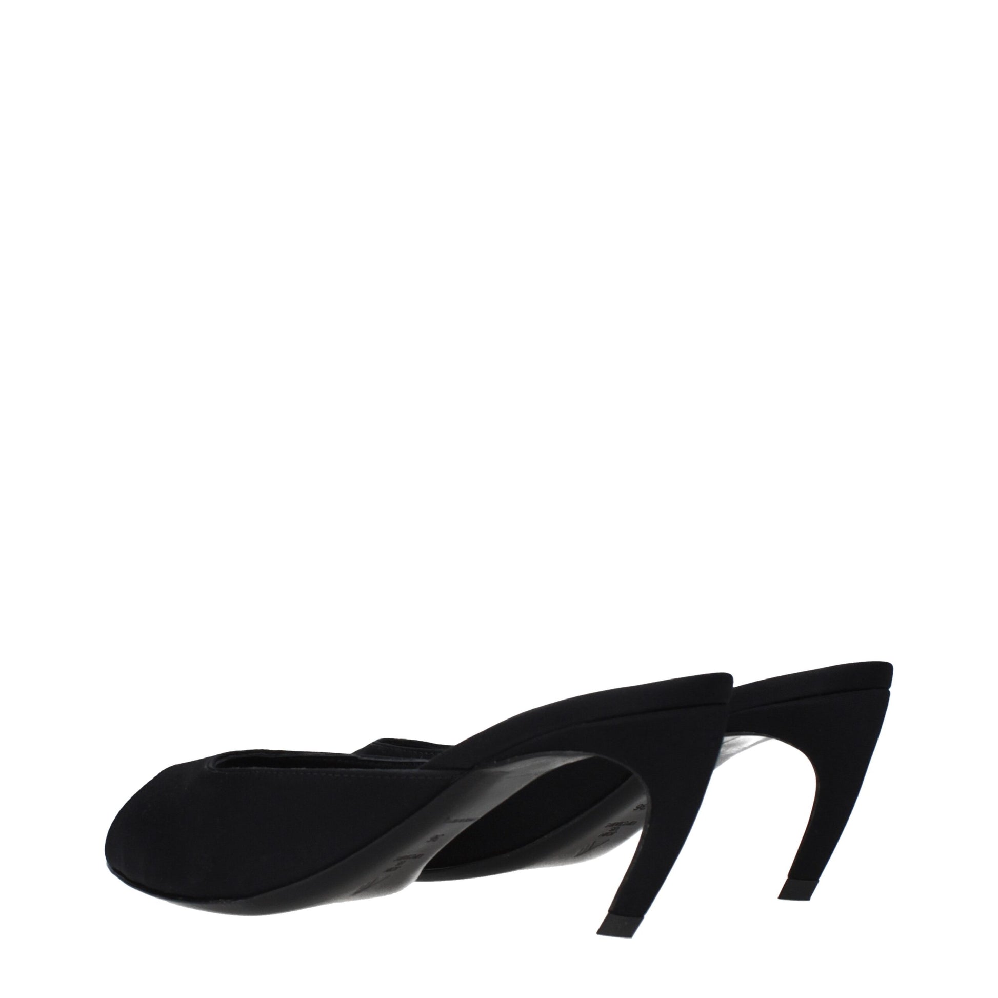 The Attico Black Fabric Sandals