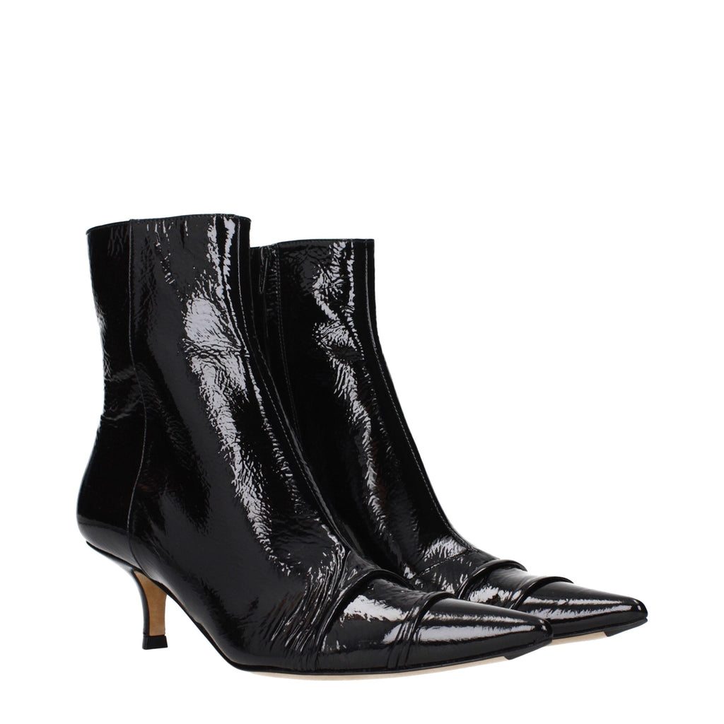 Maison Margiela Black Leather Ankle Boots