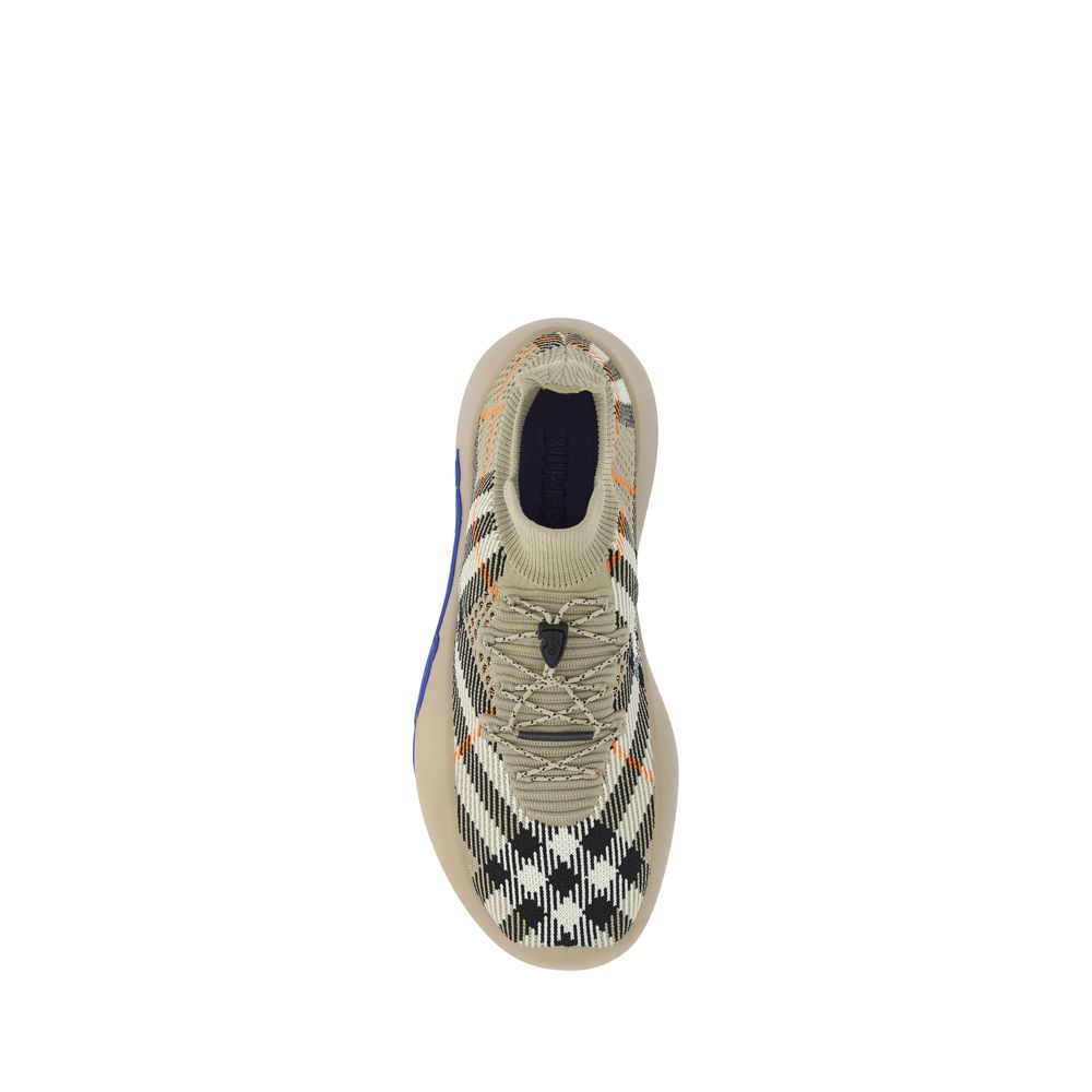 Burberry Brown Polyester Athletic Sneakers