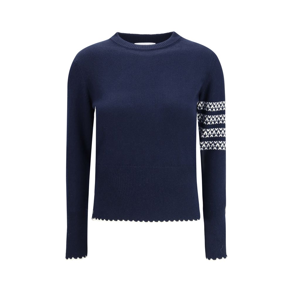 Sweat-shirt Oves Aries en laine bleue Thom Browne