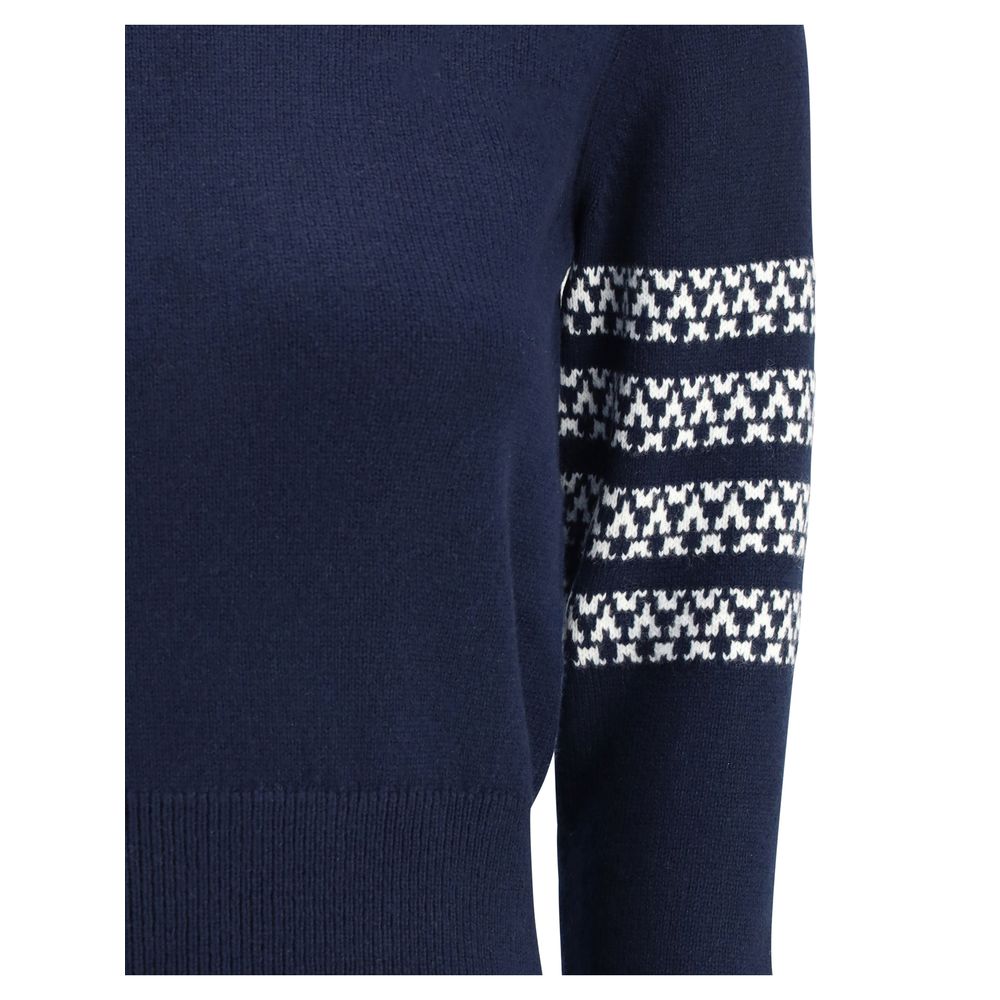 Sweat-shirt Oves Aries en laine bleue Thom Browne
