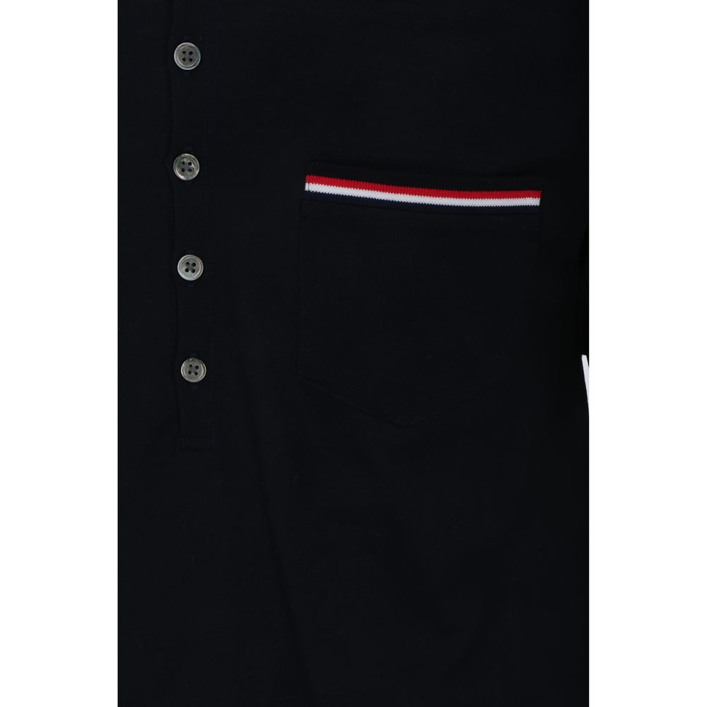 Polo en coton bleu Thom Browne