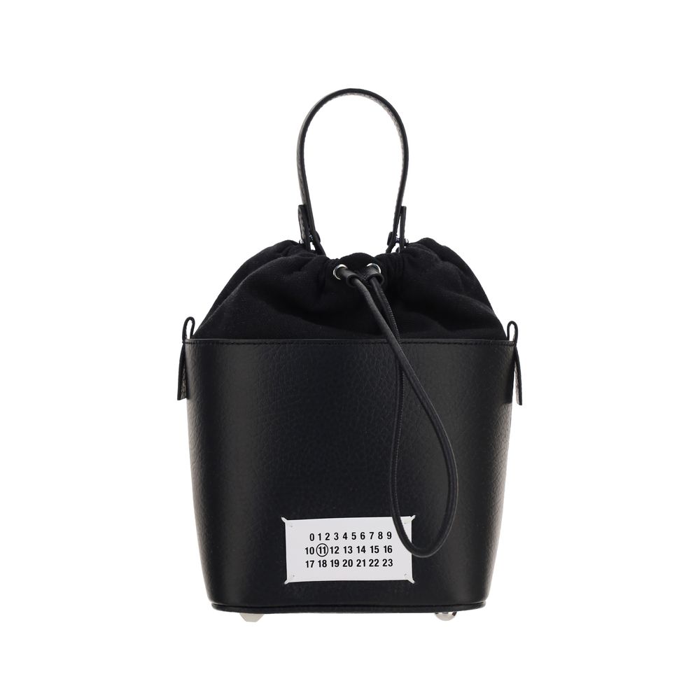 Sac à bandoulière Maison Margiela en cuir de veau noir Bos Taurus