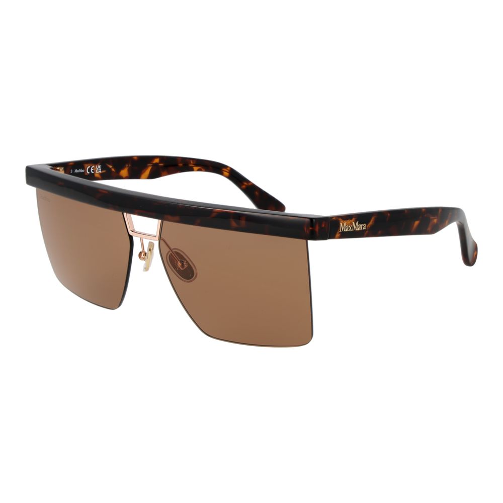 Lunettes de Soleil Max Mara Marron en Plastique