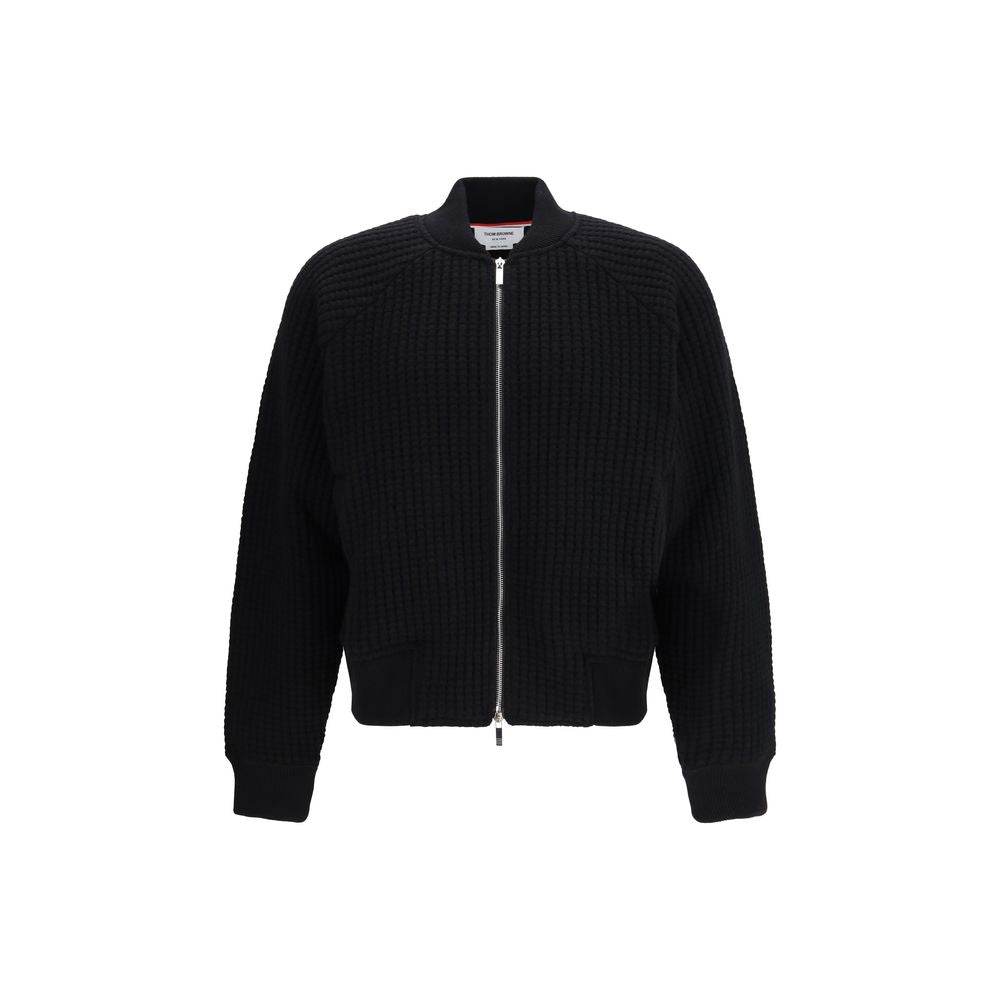 Thom Browne Black Bomber for Men