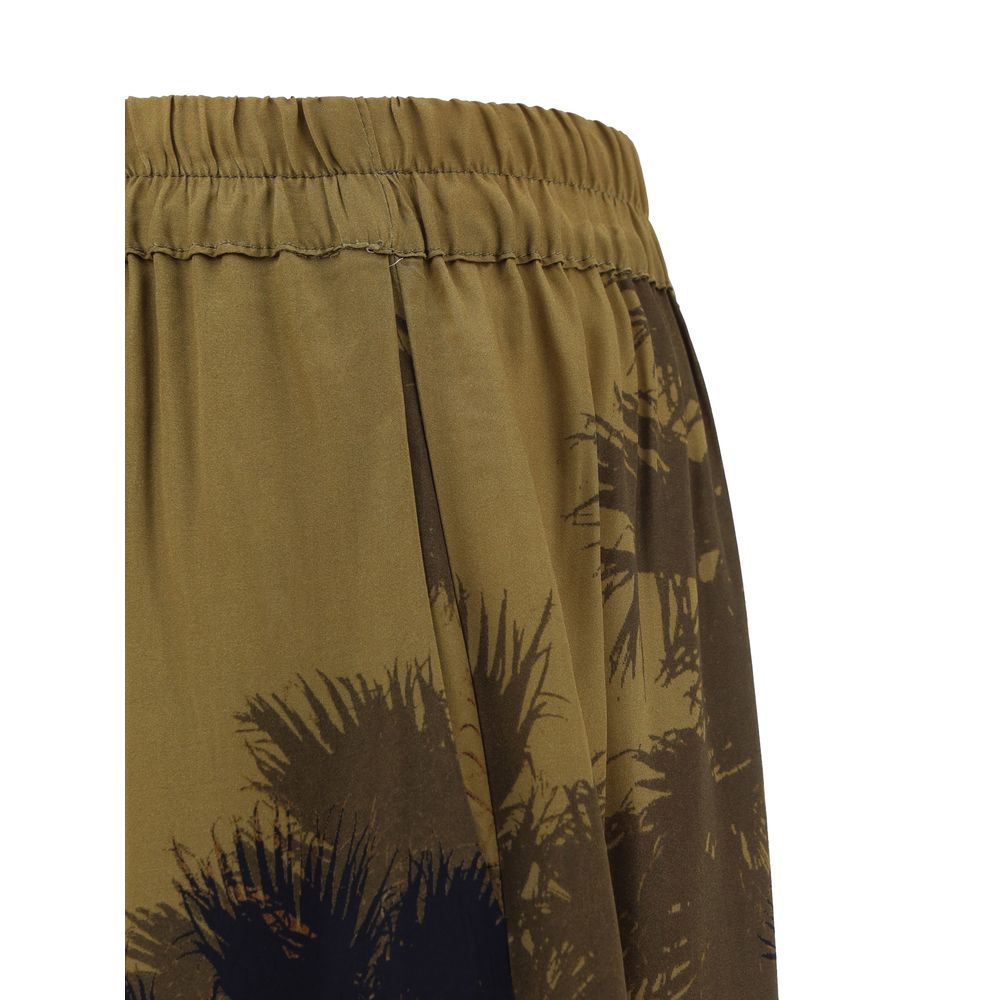 Laneus Brown Viscose Bermuda Shorts