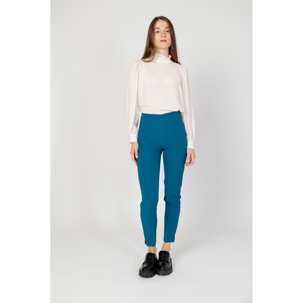 Hanny Deep Black Polyester Pants