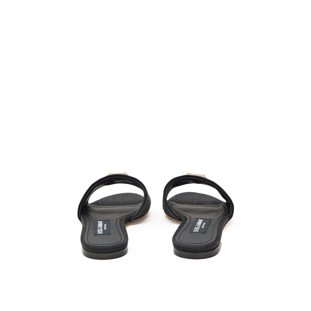 Dolce & Gabbana Black Slippers for Women detail view