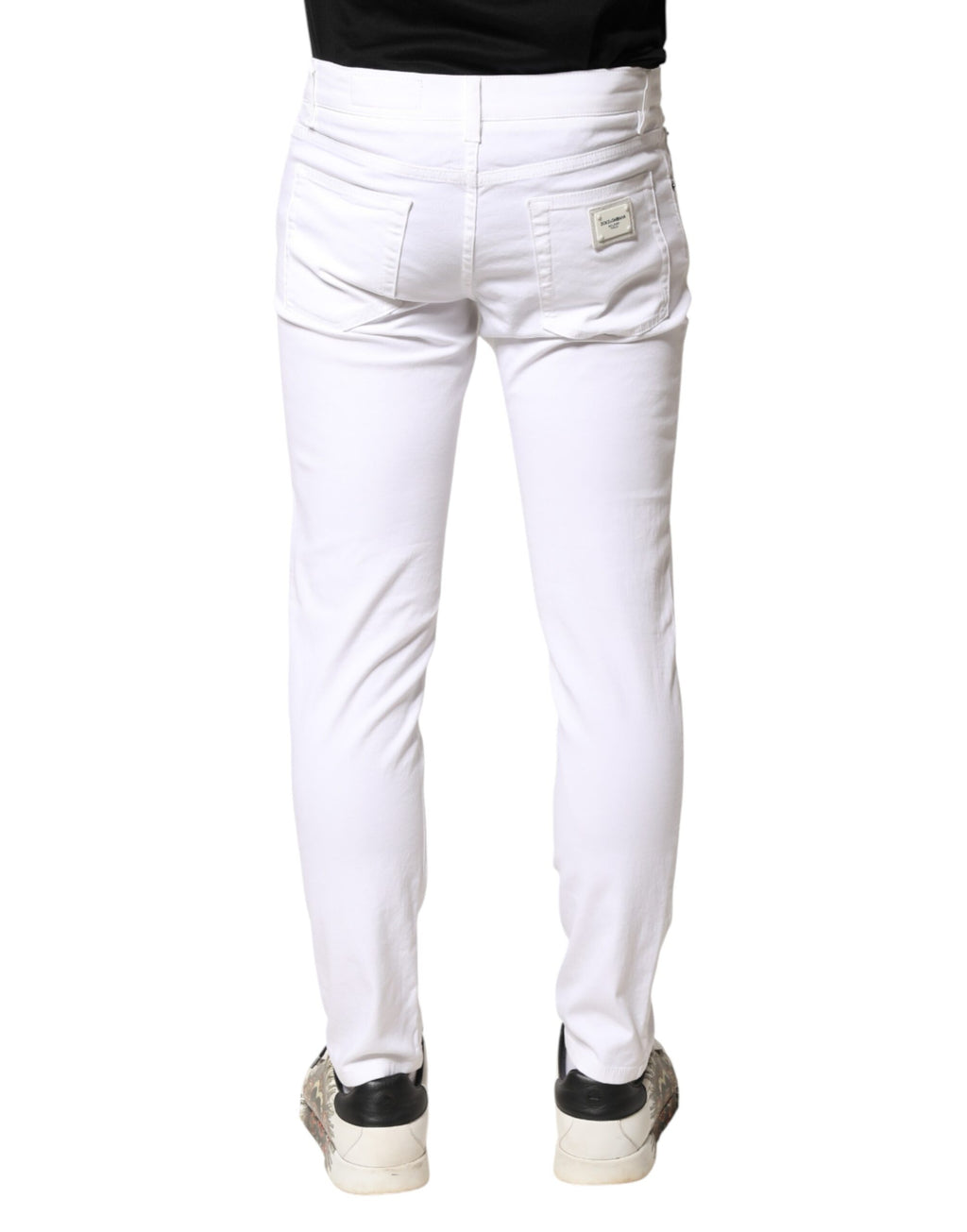 Dolce & Gabbana White Skinny Jeans for Men side view