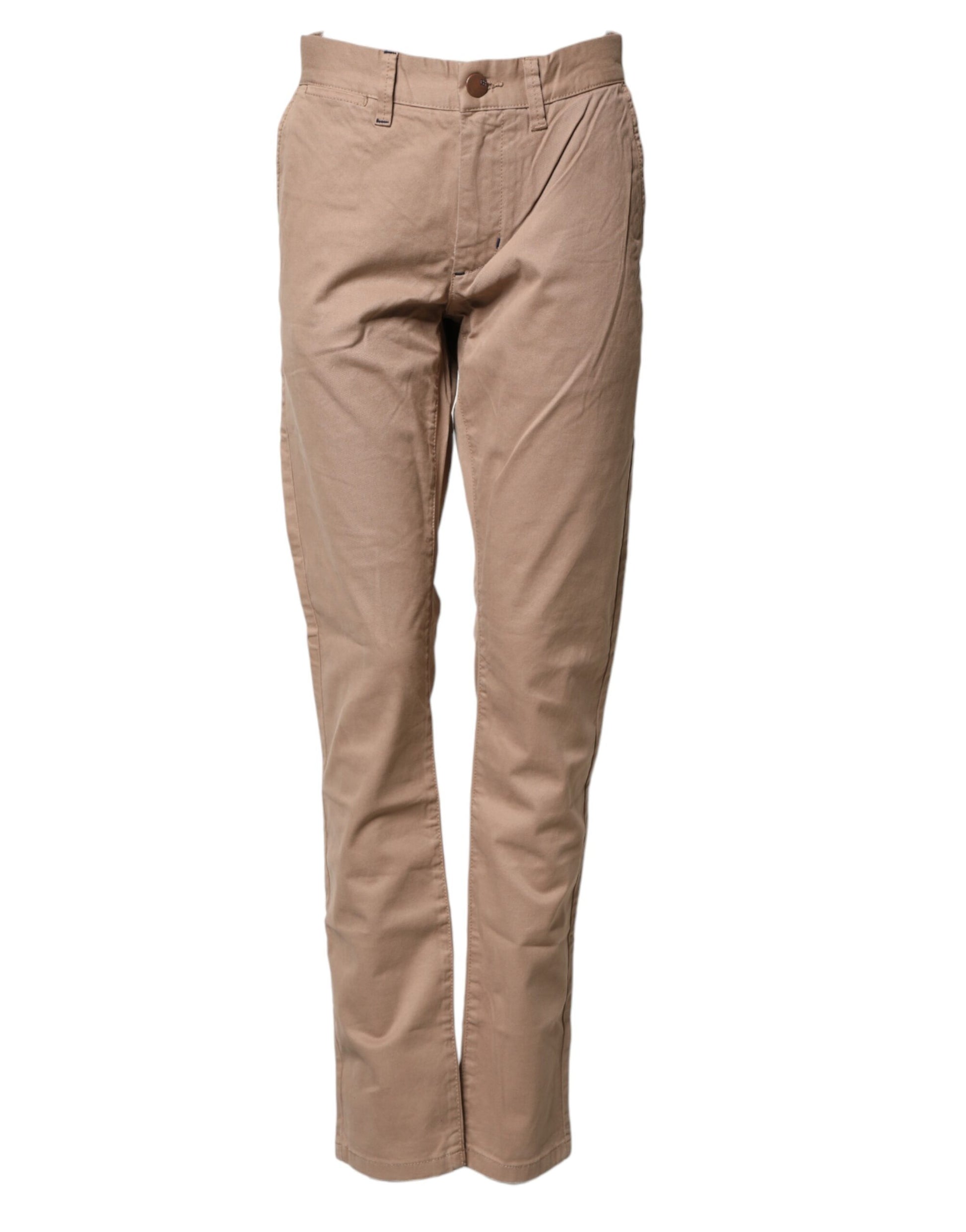 Pantalon Chino Homme Droit Taille Mi-Haute en Coton Beige Sun68
