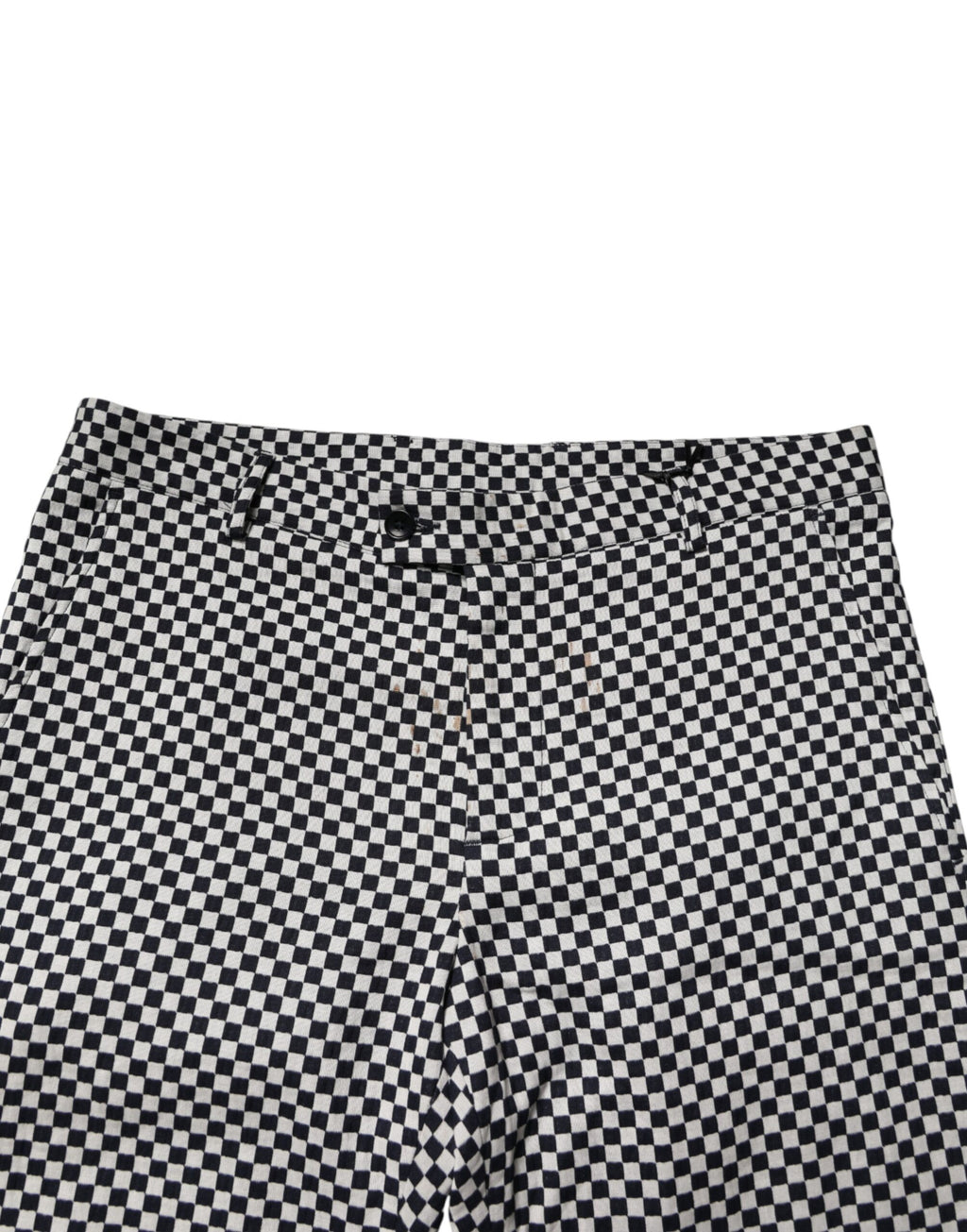 Pantalon court à carreaux noirs et blancs pour homme Daniele Alessandrini