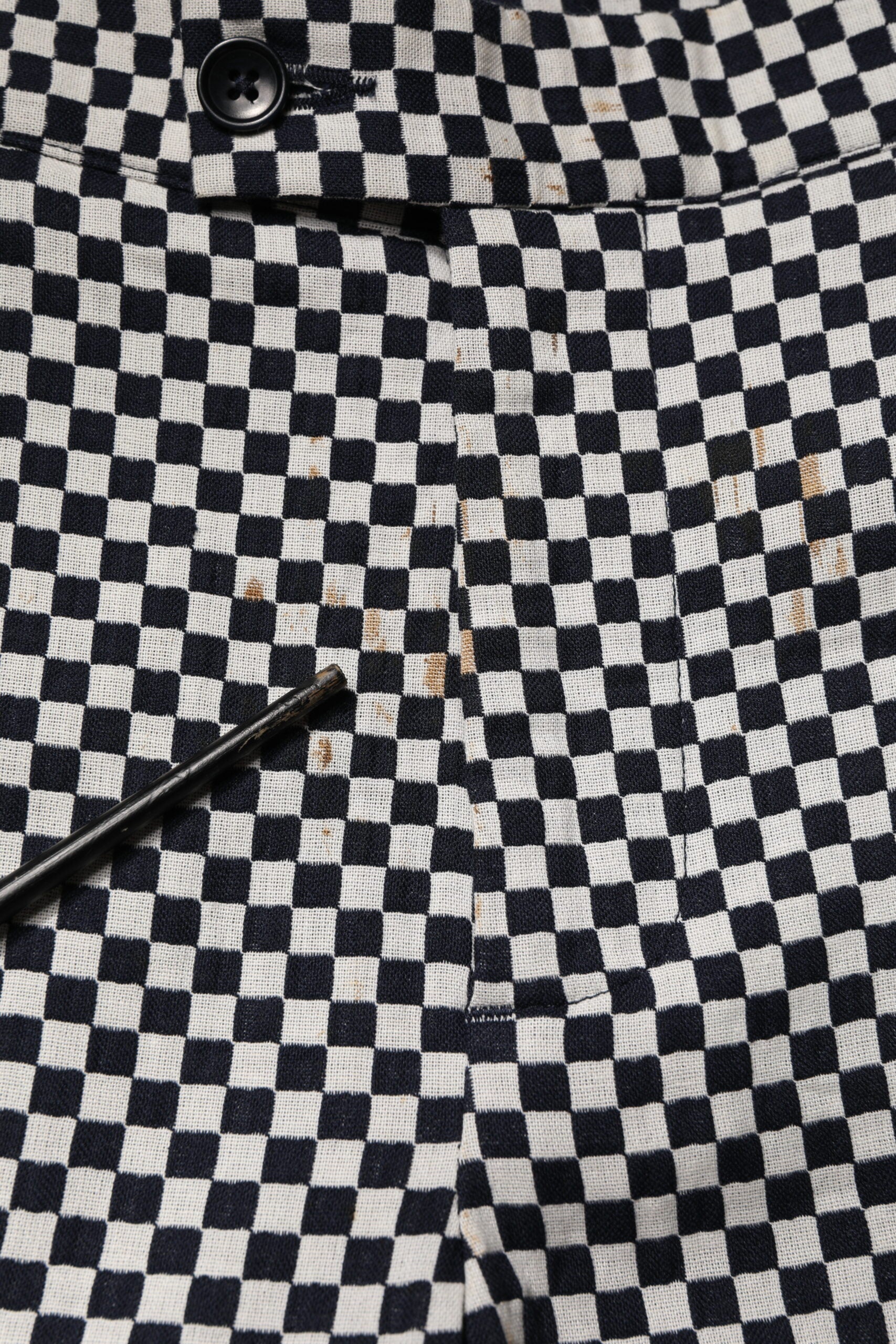 Pantalon court à carreaux noirs et blancs pour homme Daniele Alessandrini