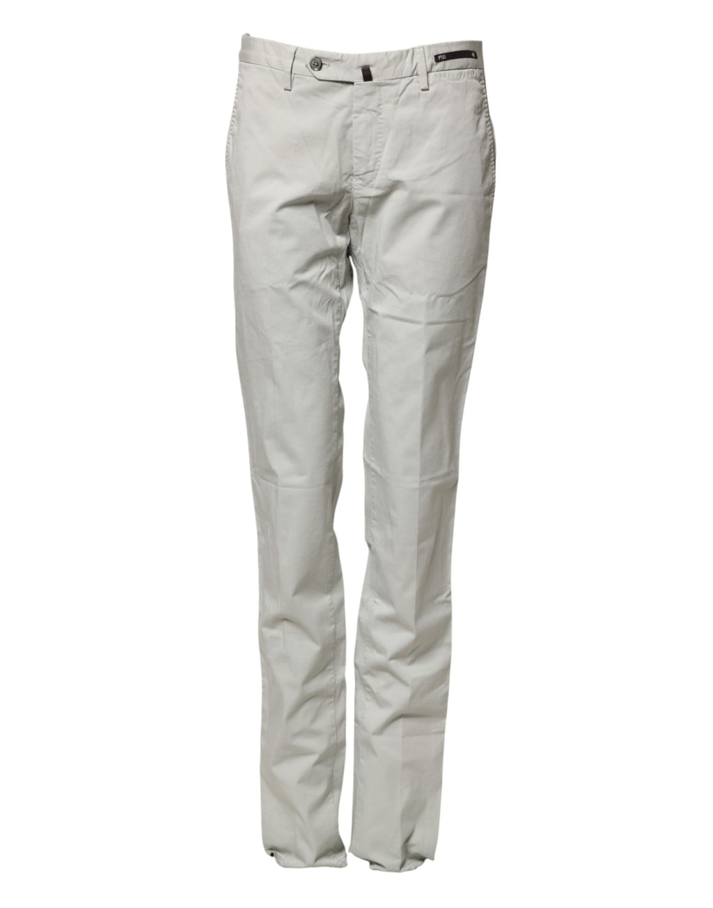 PT01 Light Gray Mid Waist Men Straight Chino Trouser Pants