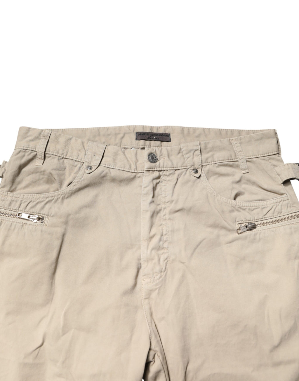 Daniele Alessandrini Beige Straight Leg Jeans for Men side view