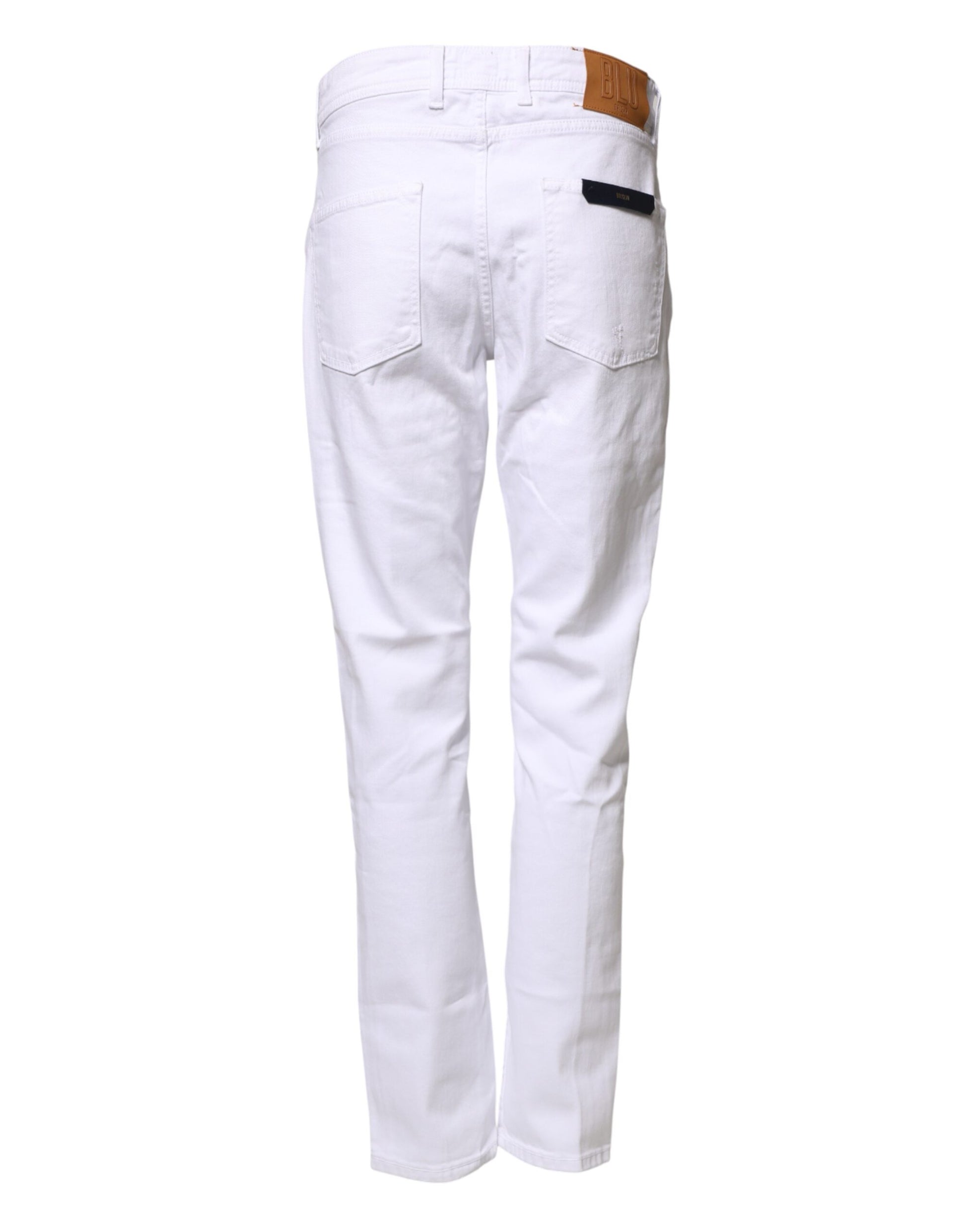 Briglia 1949 White Slim Fit Jeans for Men detail view