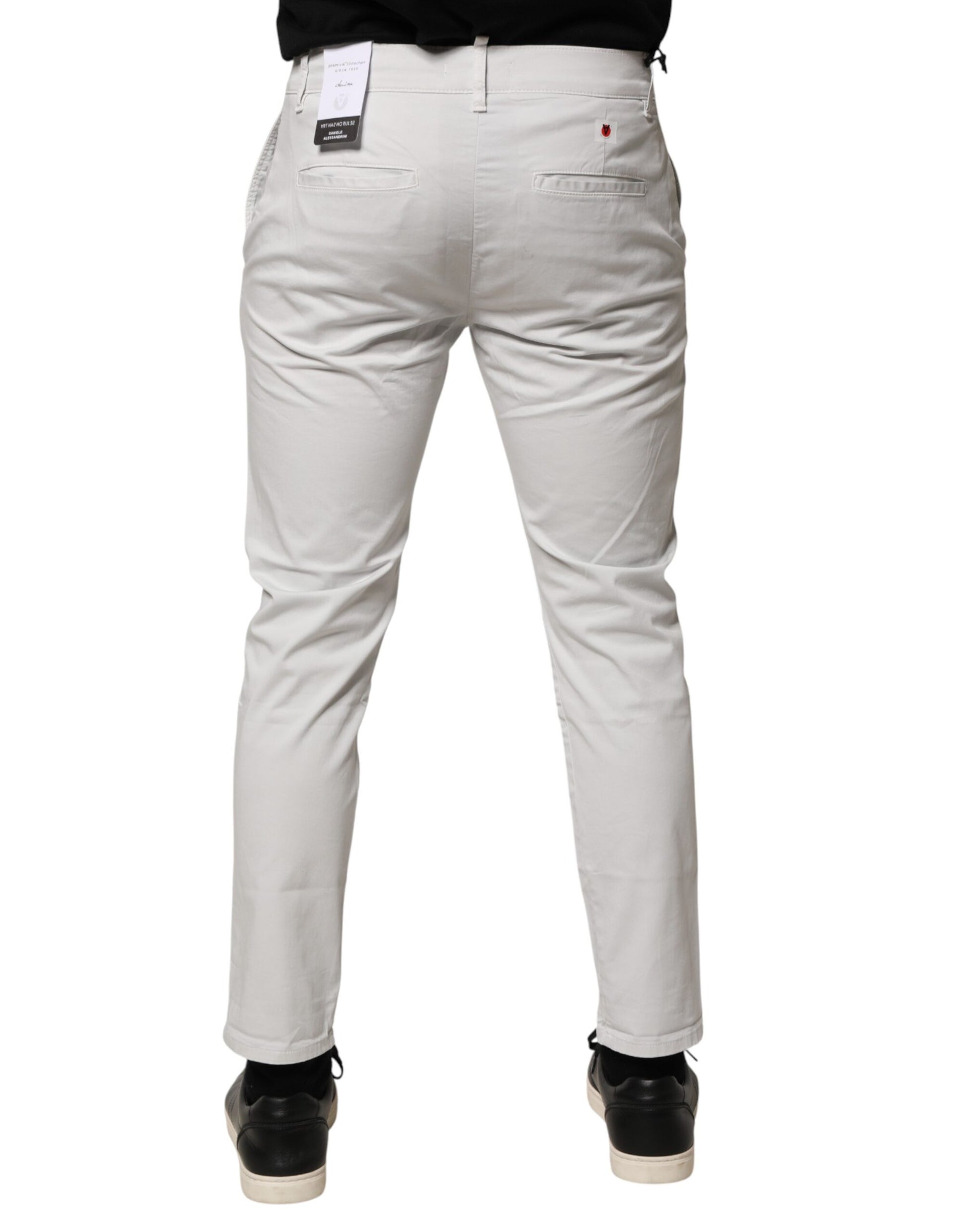 Daniele Alessandrini White Skinny Jeans for Men side view