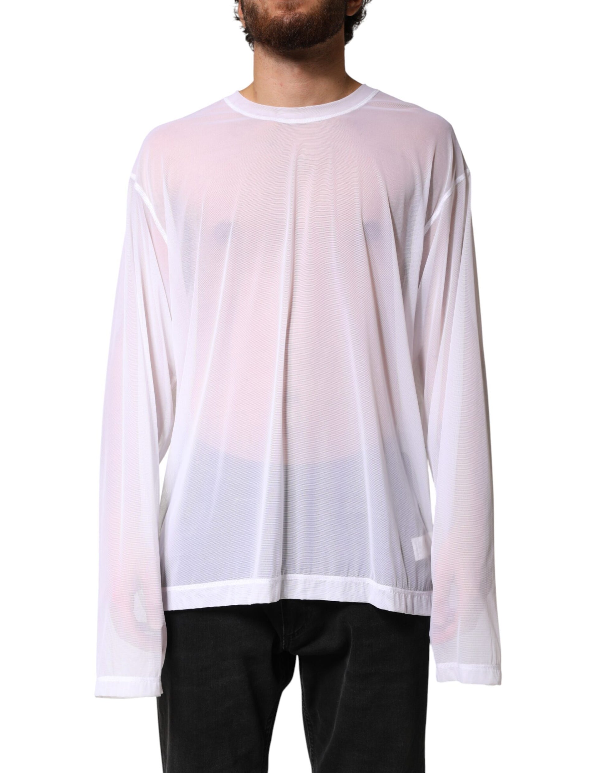 Dolce & Gabbana White Long Sleeve T-Shirt for Men alternate view