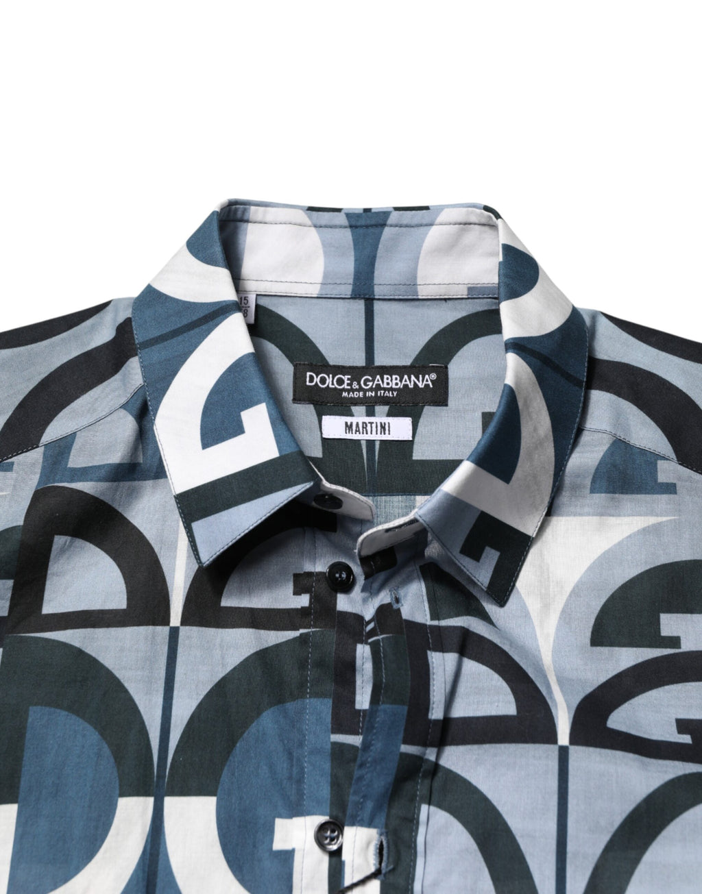 Chemise décontractée à manches longues avec logo Blue MARTINI Dolce & Gabbana
